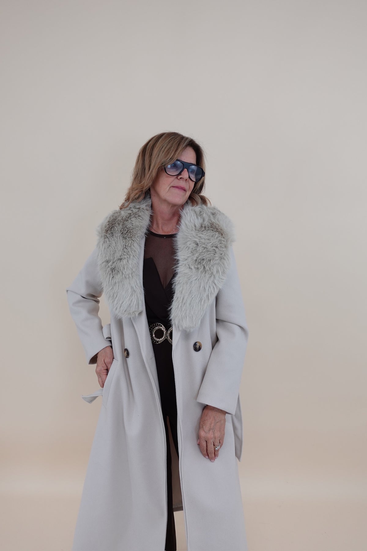 Ecopelliccia Beige