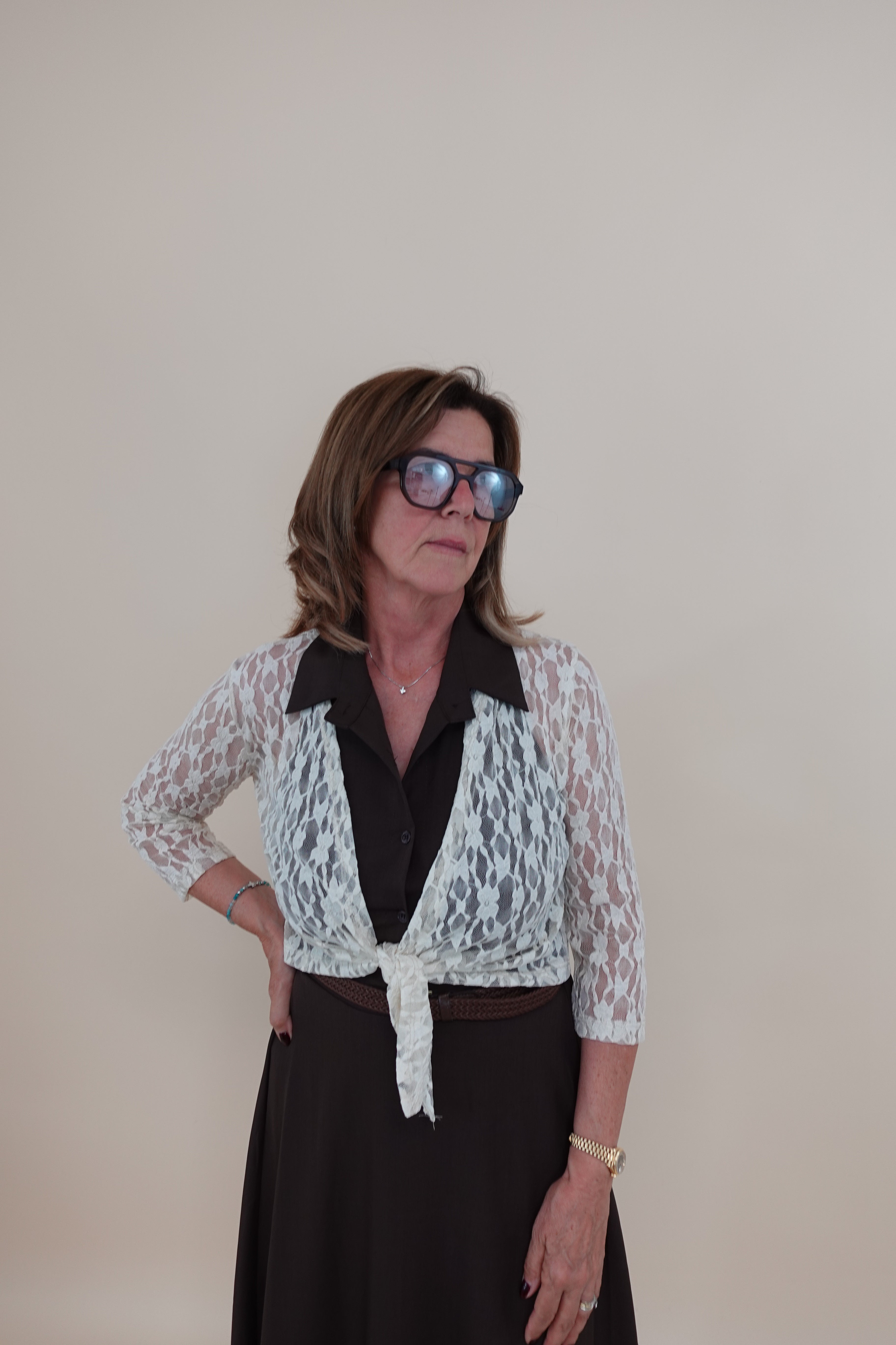 Coprispalle Pizzo Beige