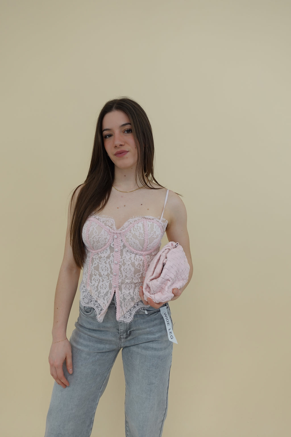 Corsetto Pizzo Rosa