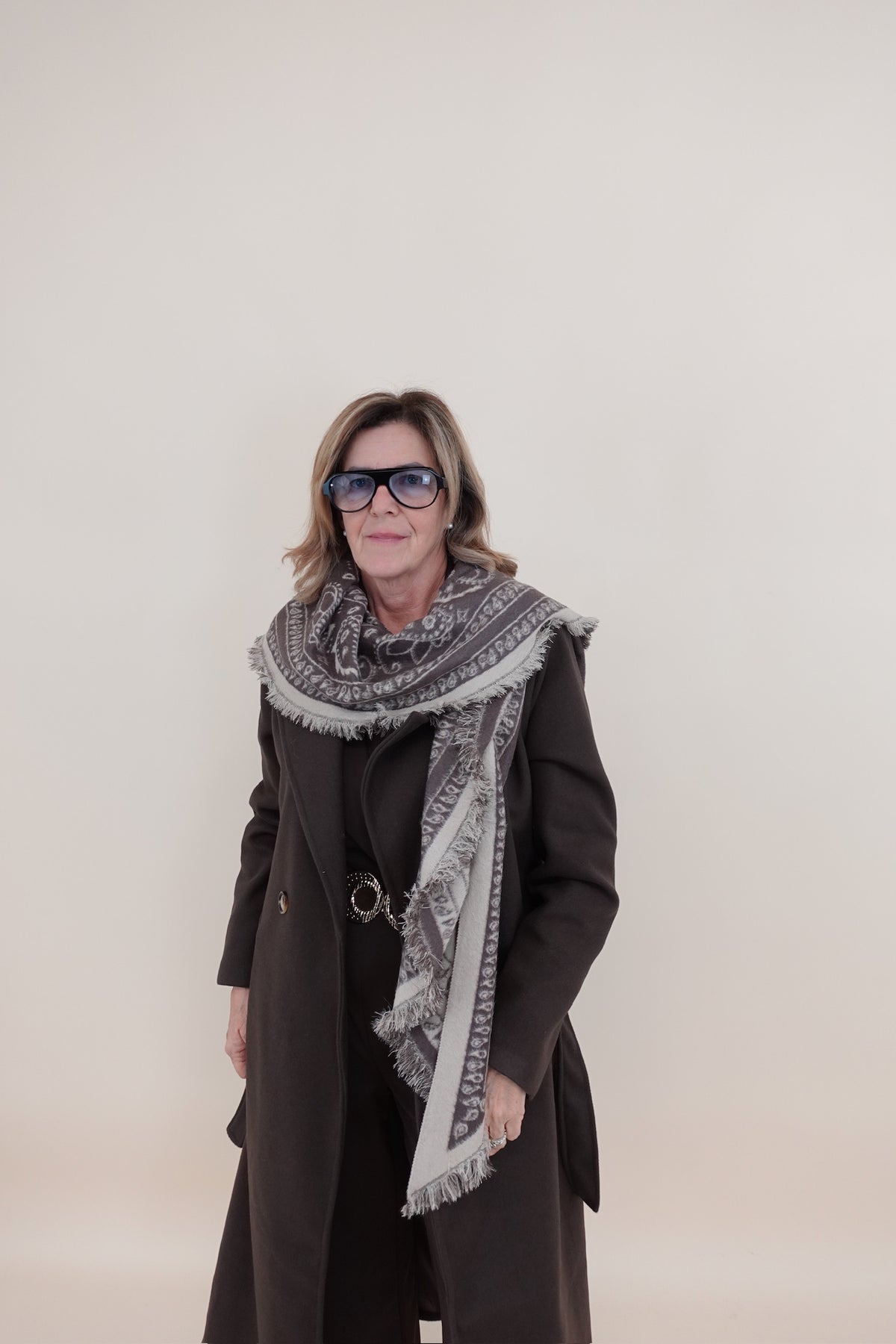 Sciarpa Beige/Marrone