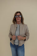 Giacca Biker Camel