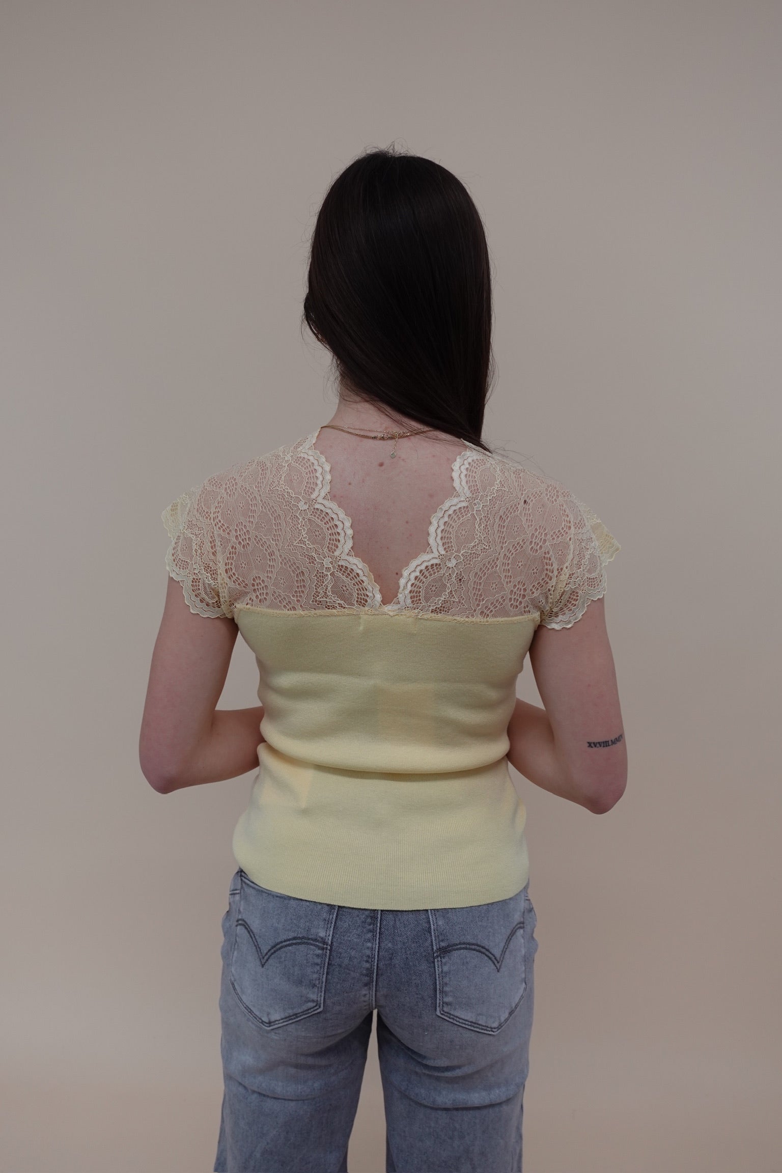 Canotta Pizzo Gialla