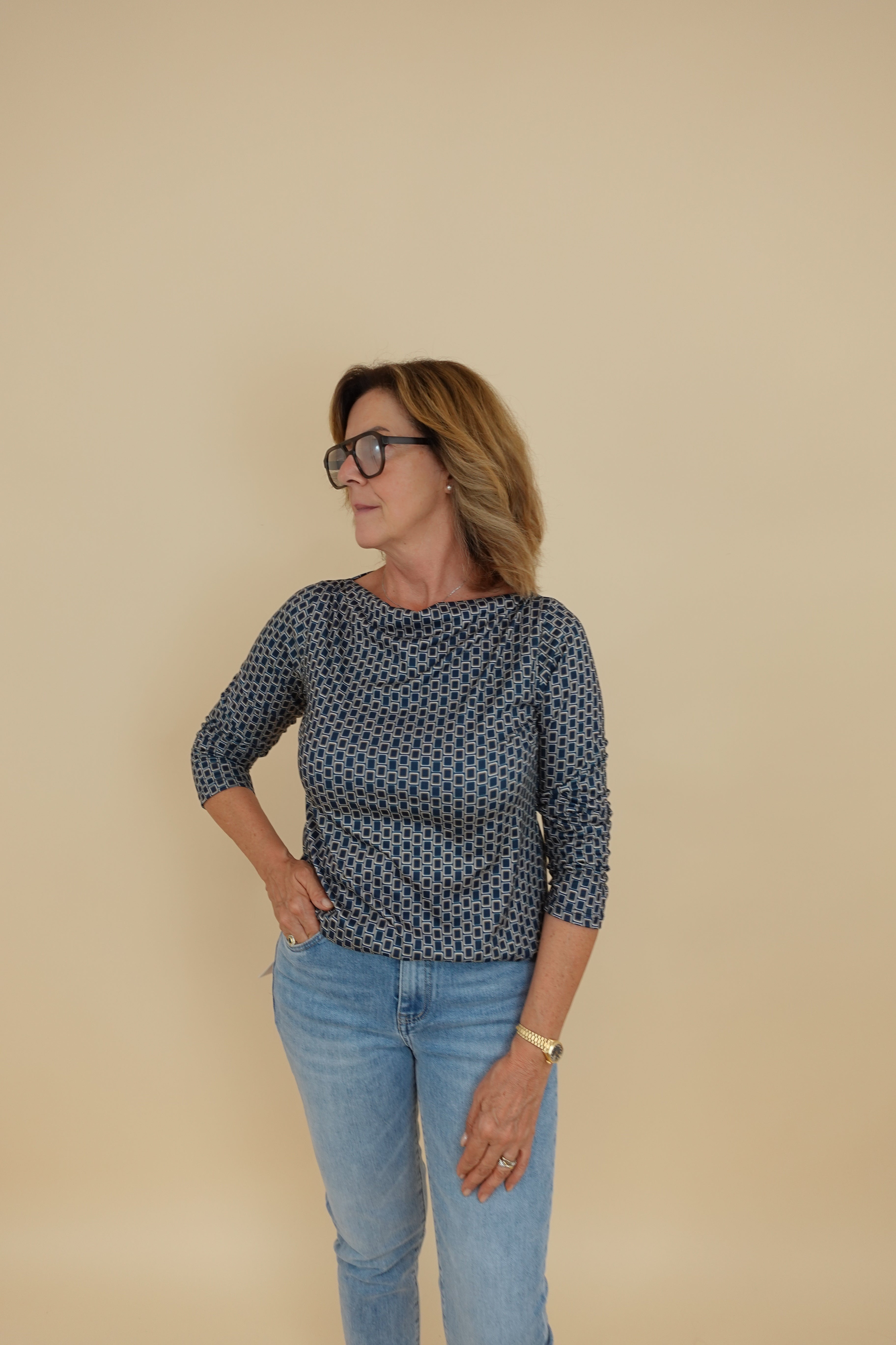 Maglia square blu