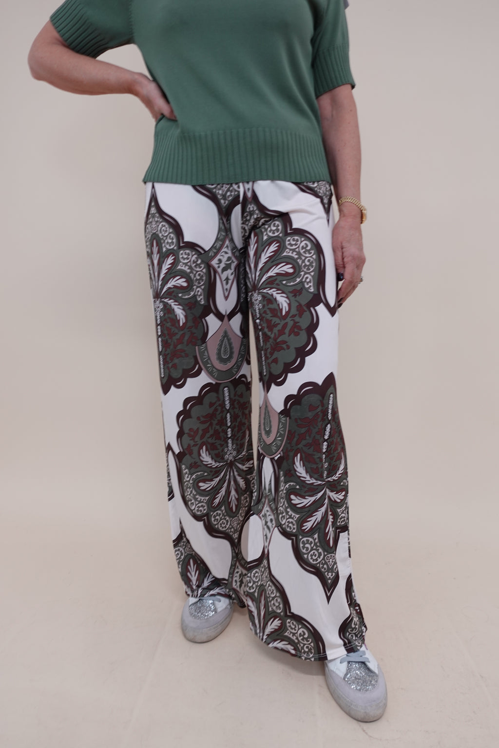 Pantalone Flowers Verde