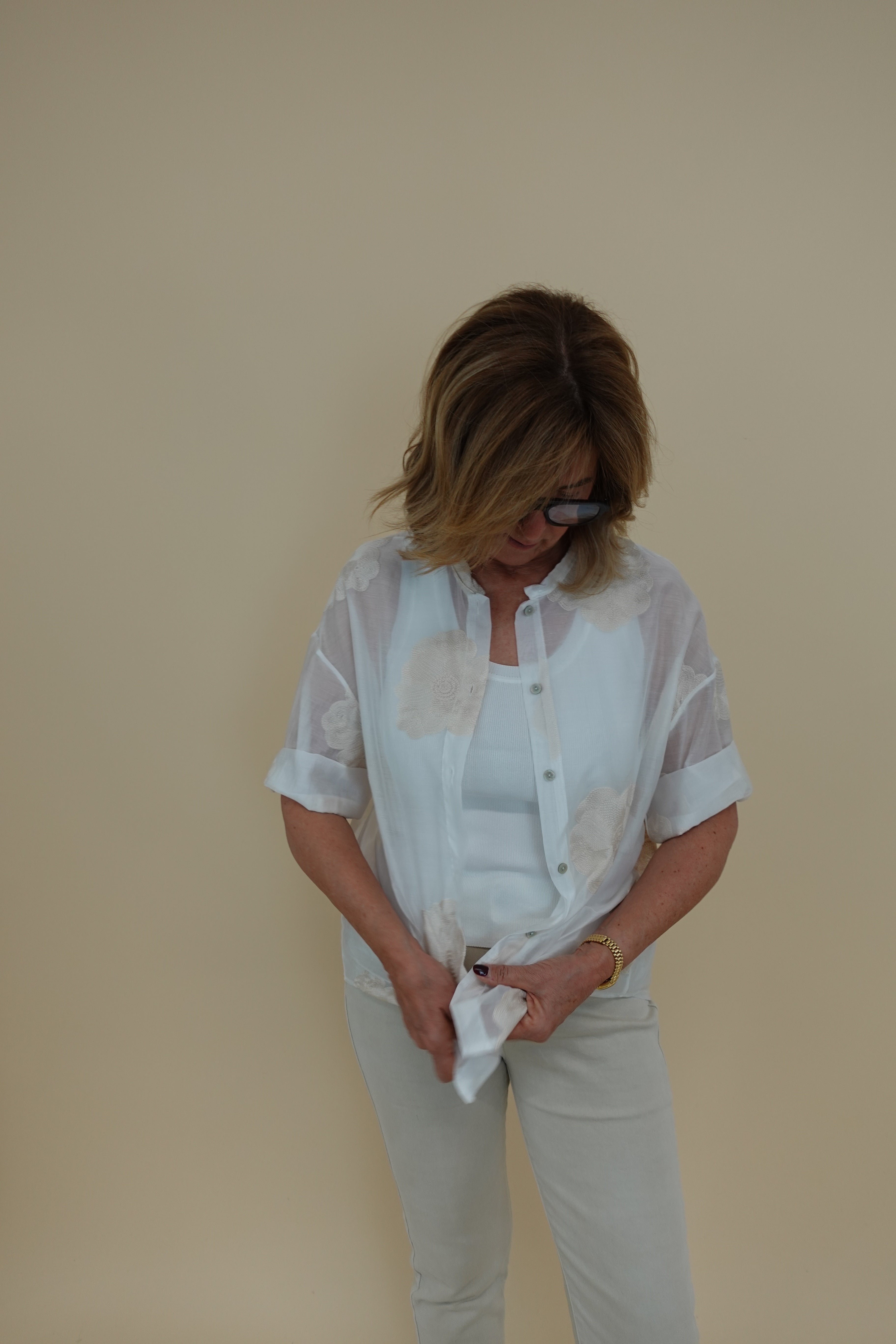 Camicia Flower Bianca