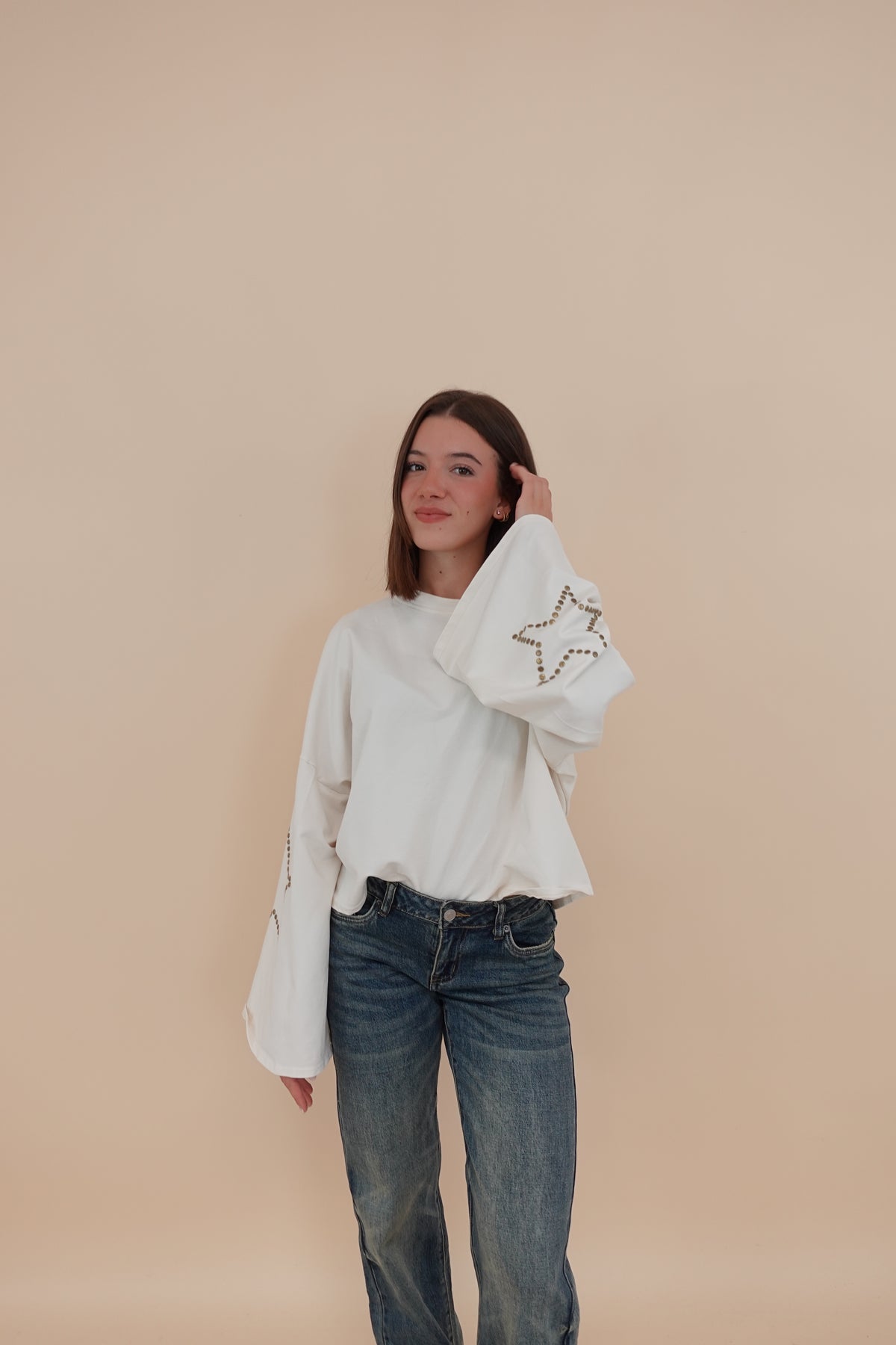 Felpa Star Bianca