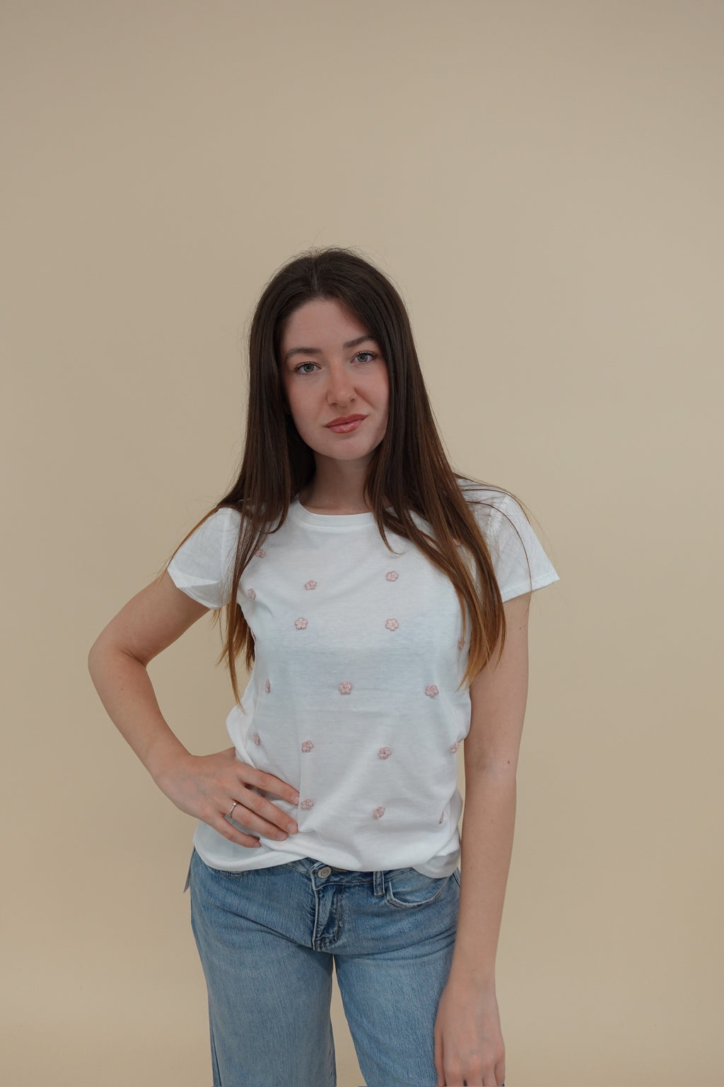 T-shirt Margherite Rosa