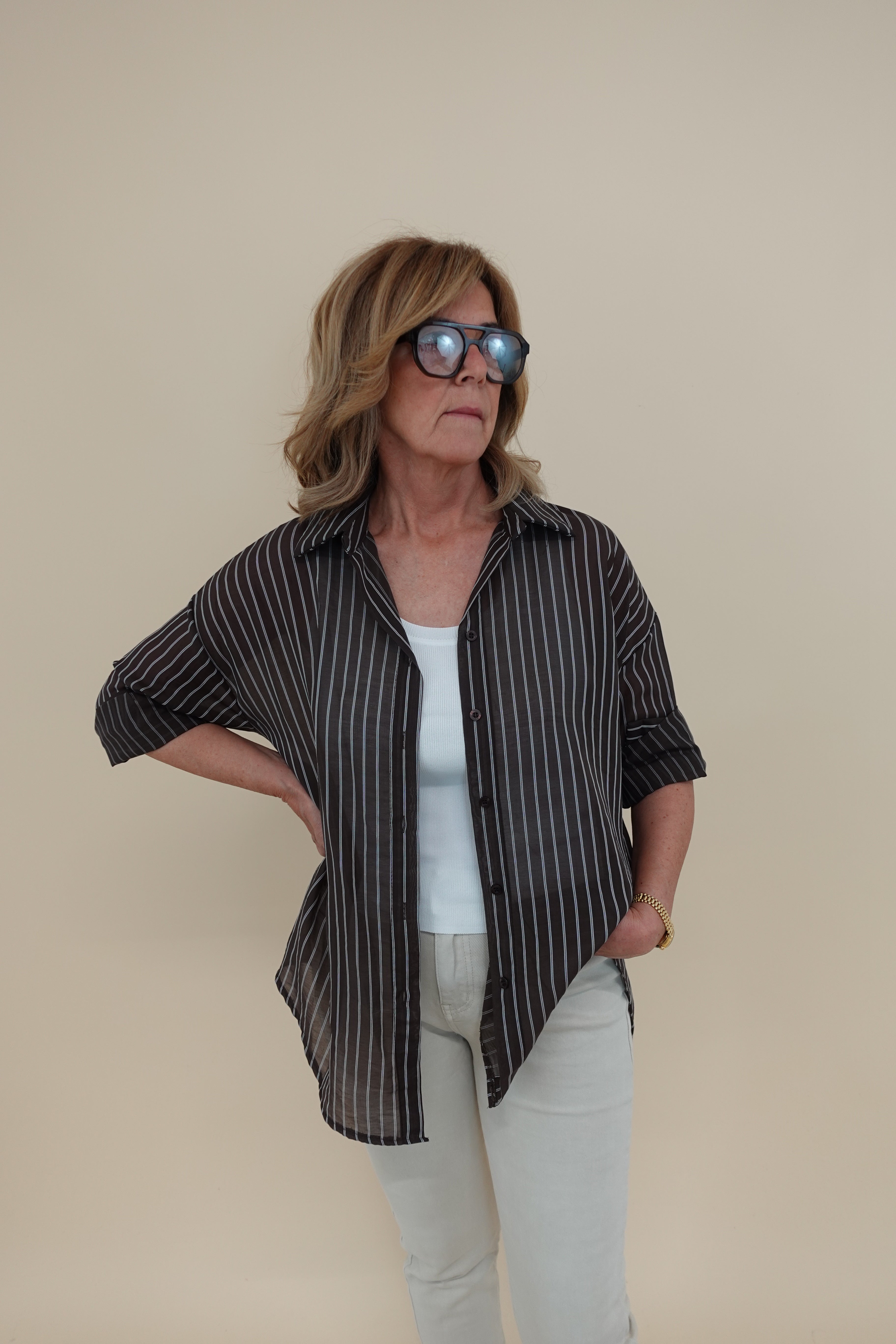 Camicia Summer Line Marrone