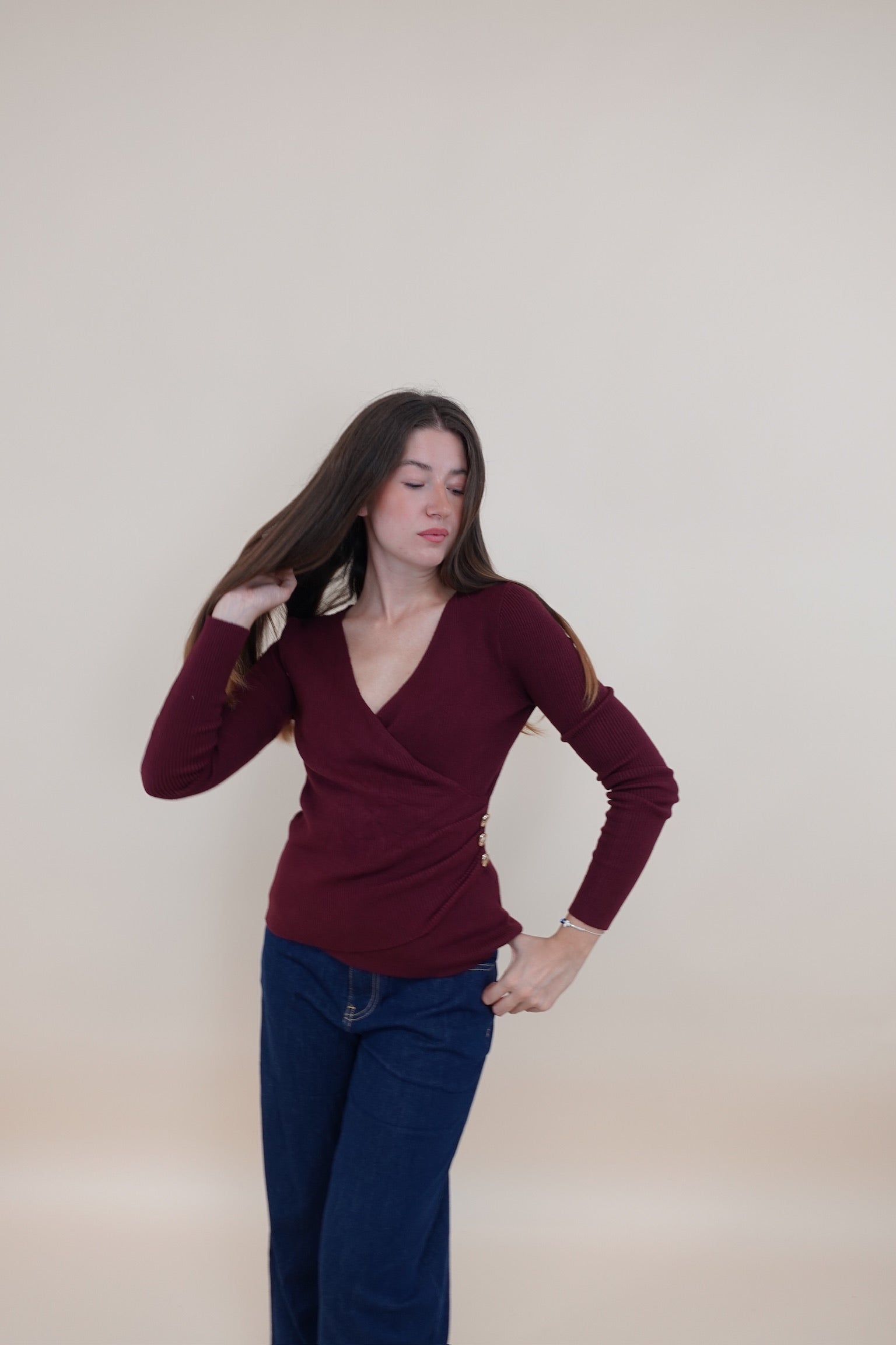 Maglioncino Elisabetta Bordeaux