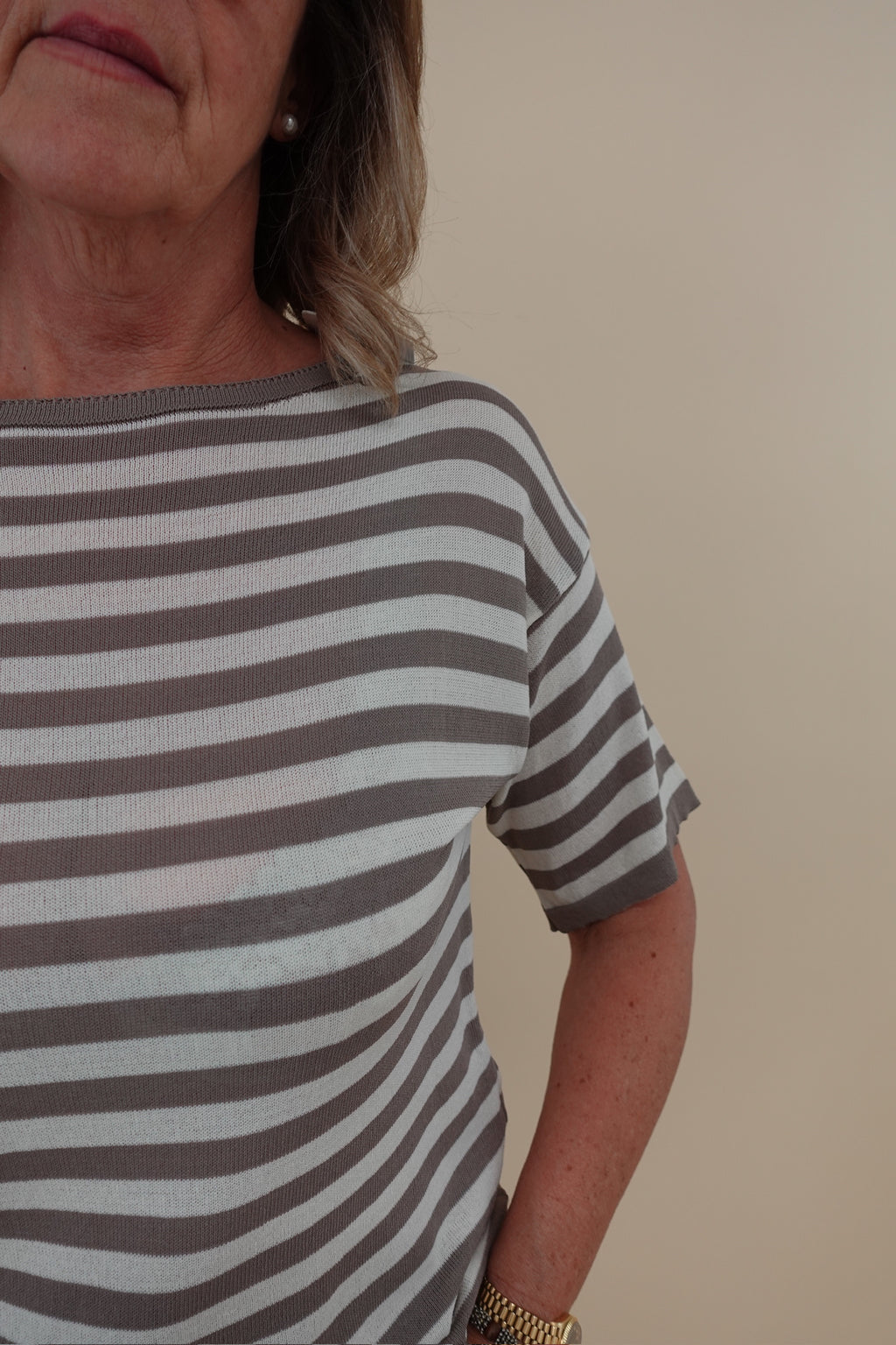 Maglia Line Beige