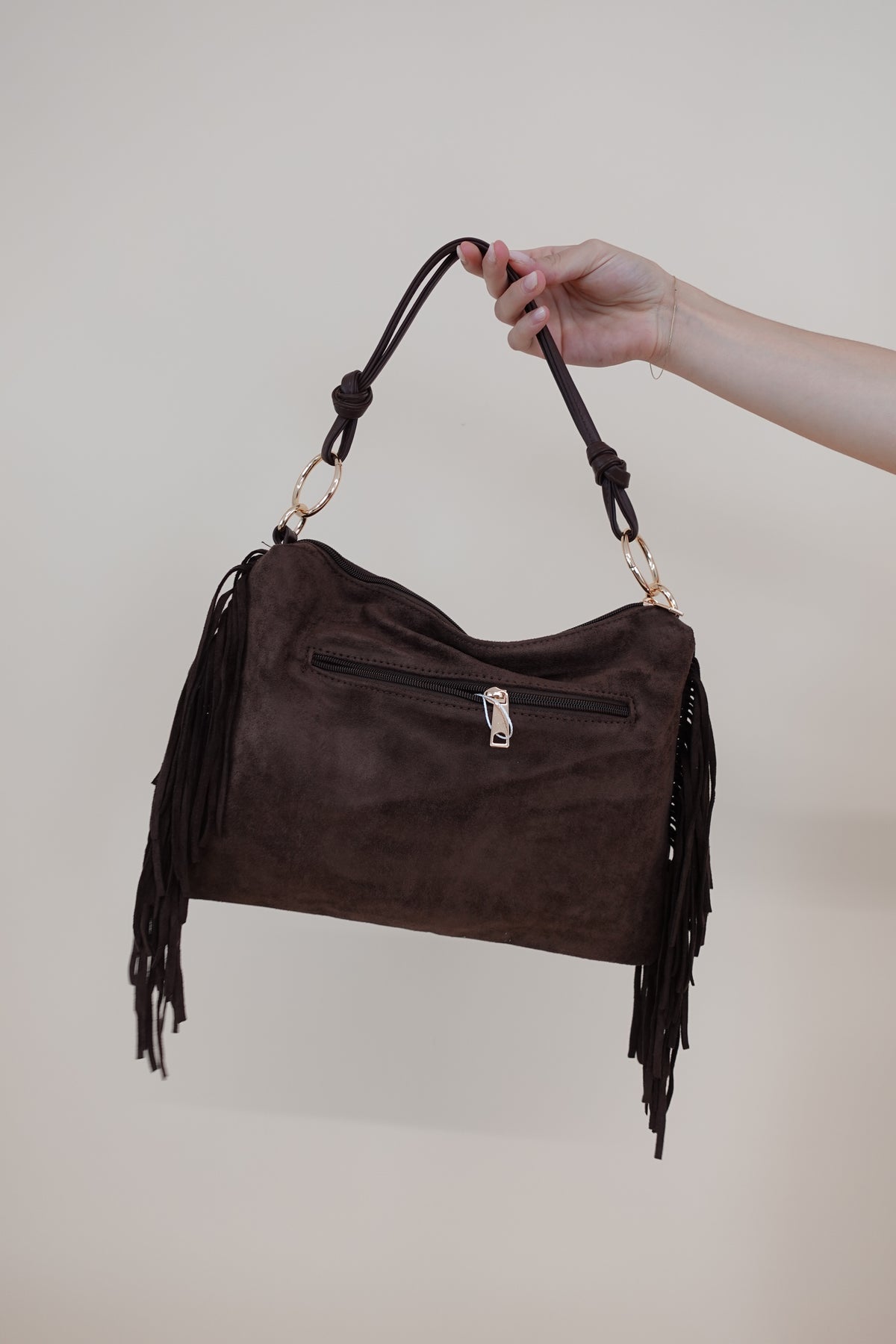 Borsa Everyday Frange Marrone
