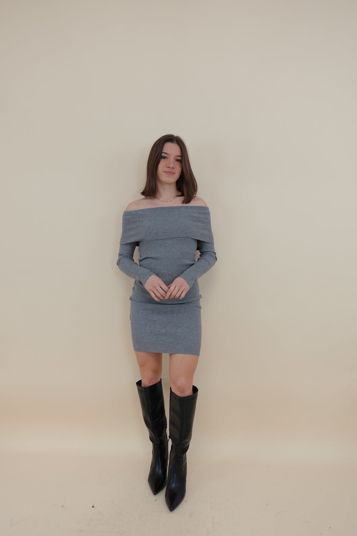 Abito Emily Grigio