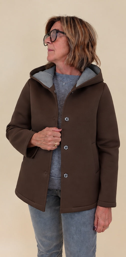 Giacca Neoprene Marrone
