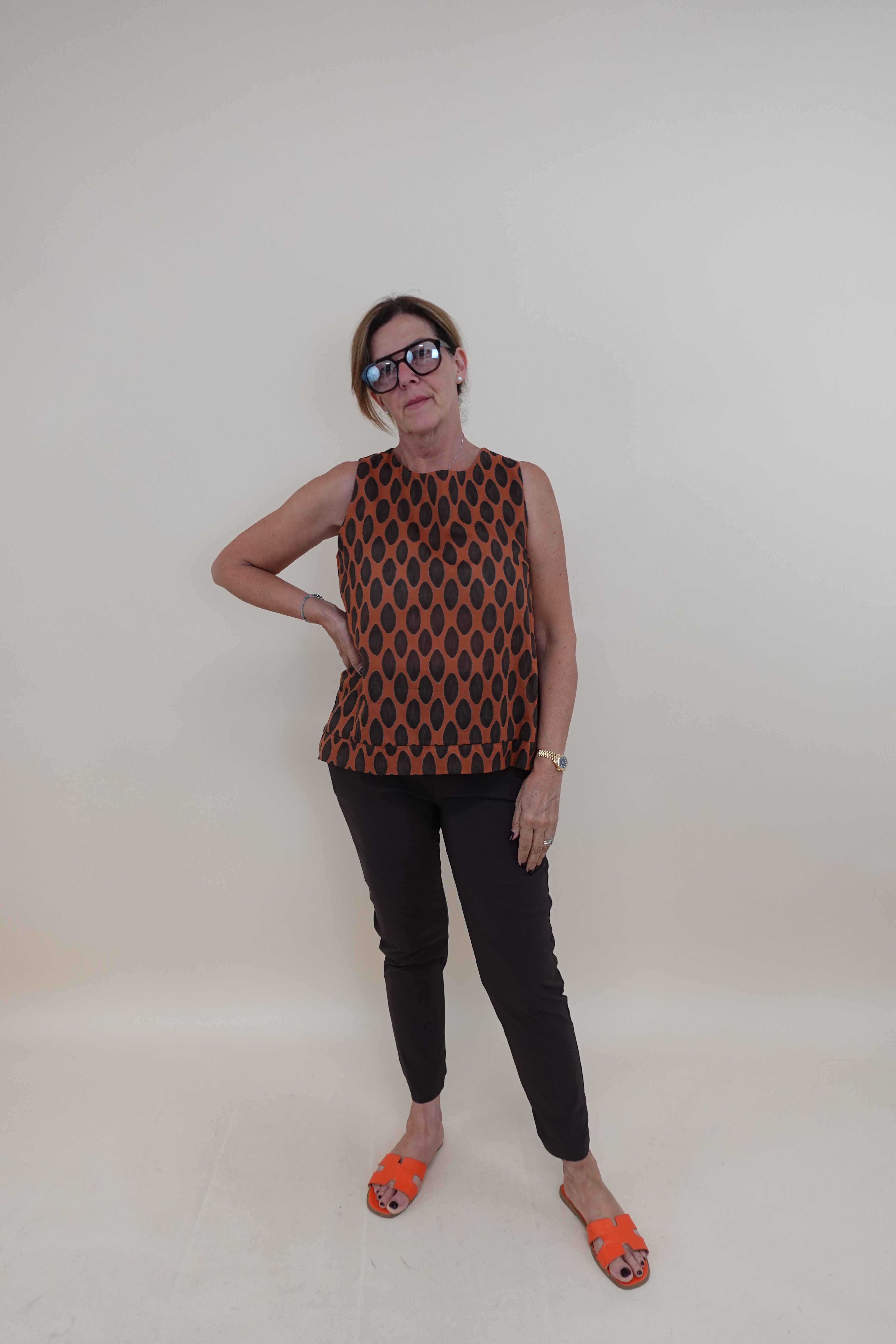 Camicia Bollini Arancio