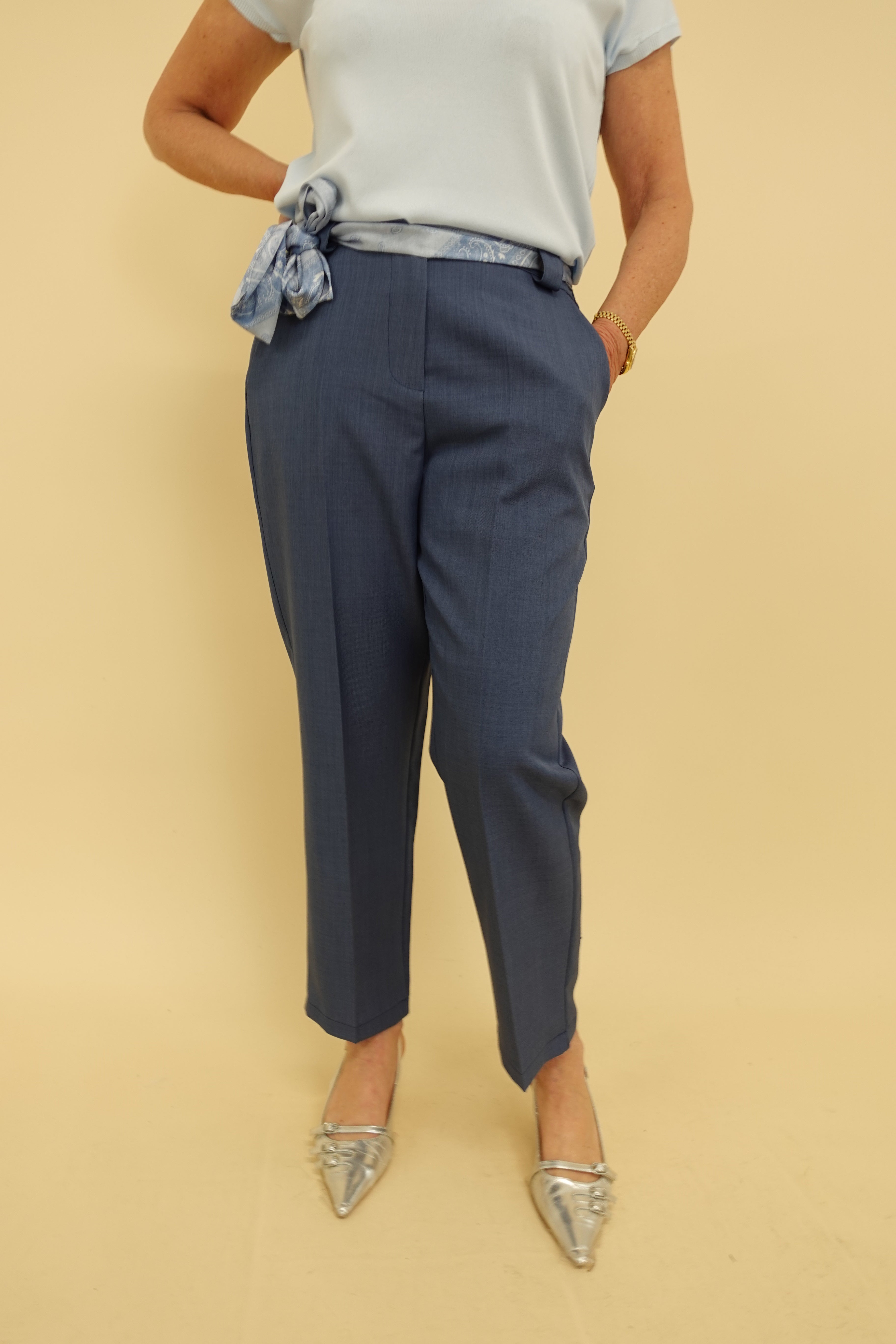 Pantalone Foulard Azzurro