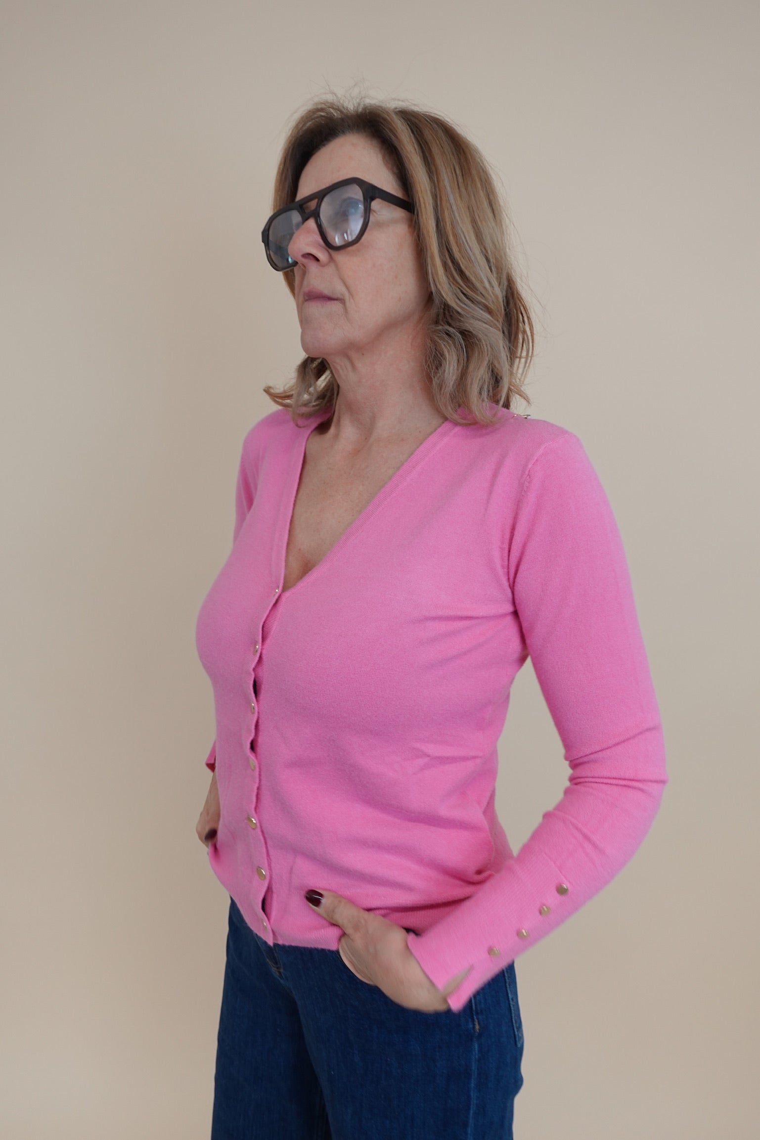 Cardigan Spring Rosa