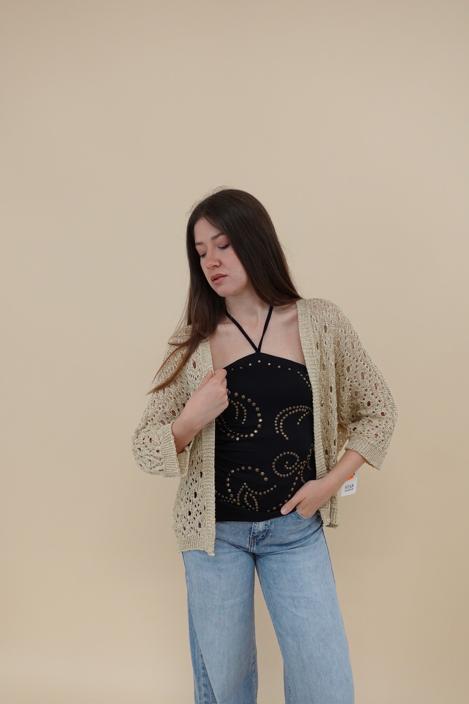 Cardigan Gold Traforato