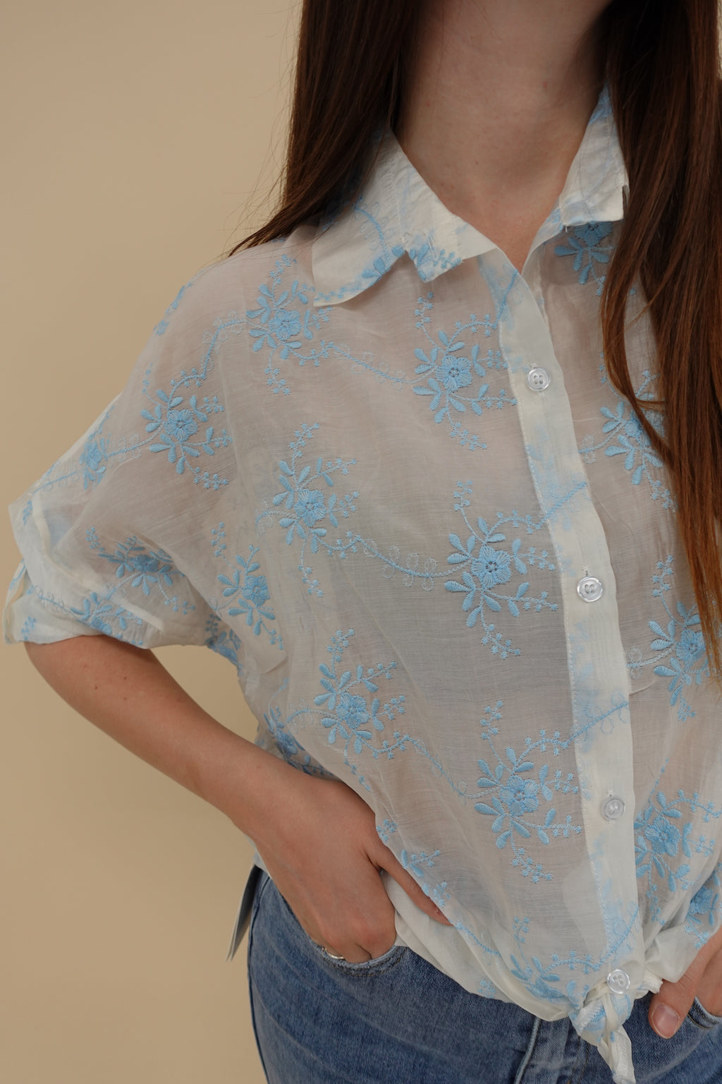 Camicia Amina Azzurra