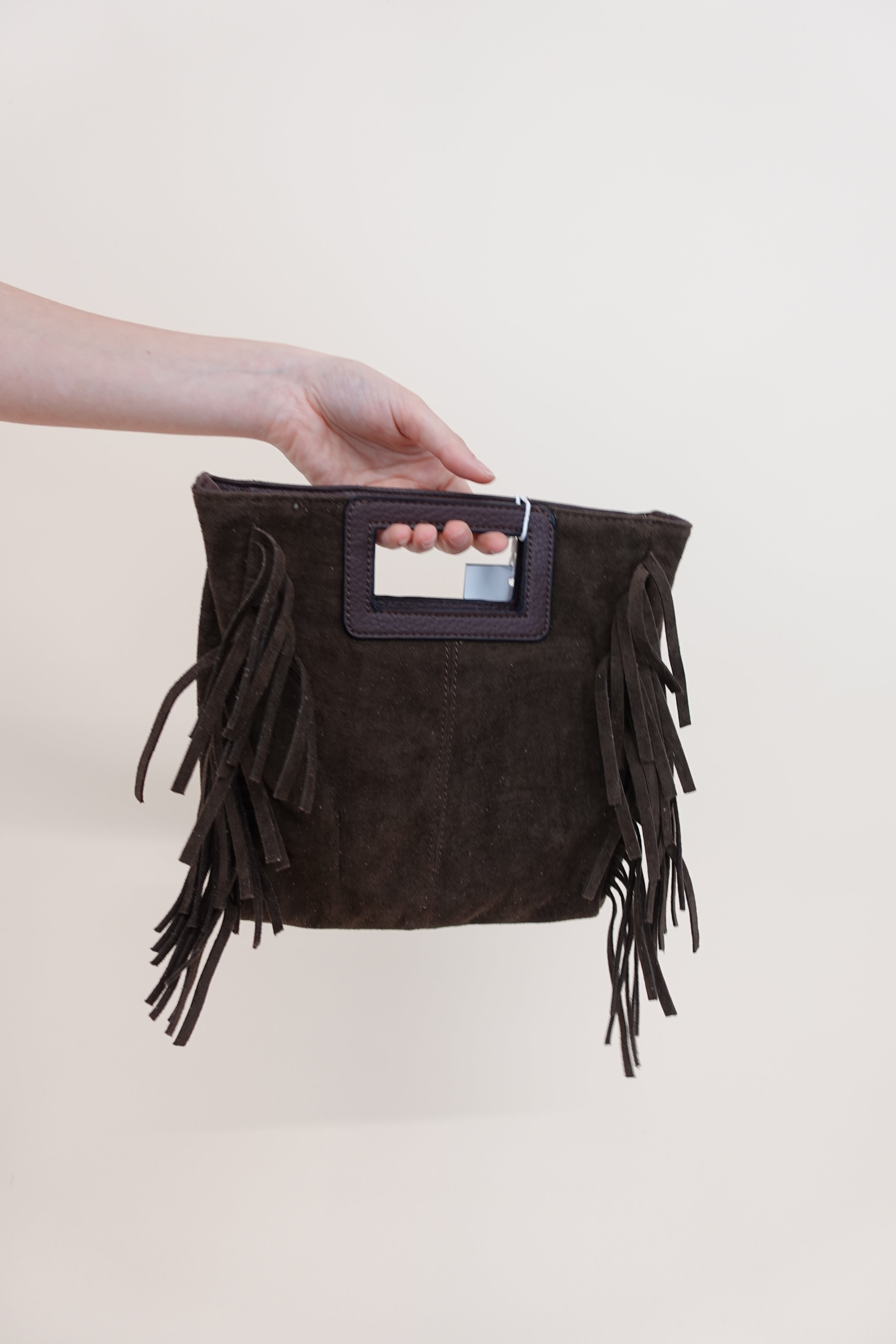 Borsa Frange Marrone