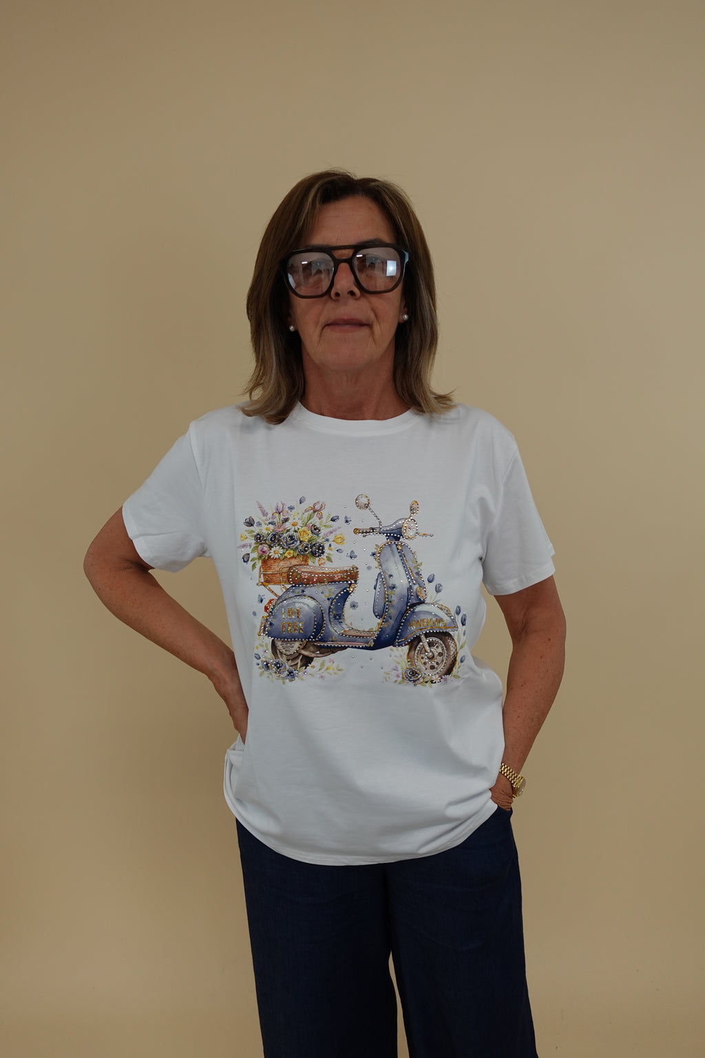 T-shirt Vespa Blu