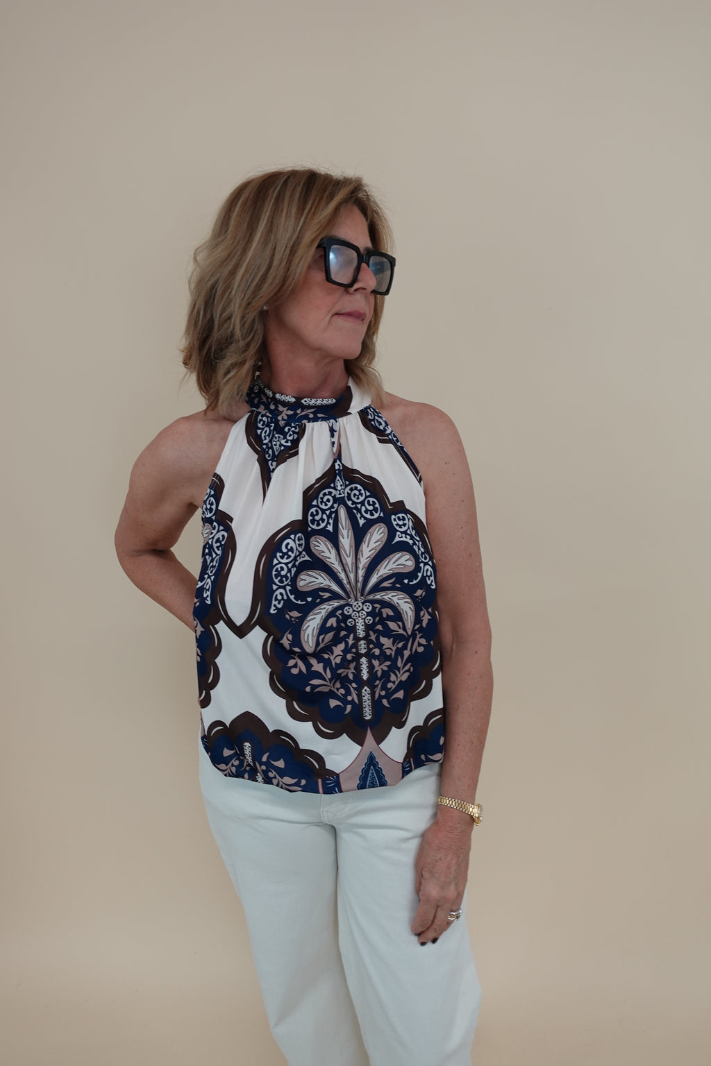 Canotta Flowers Blu