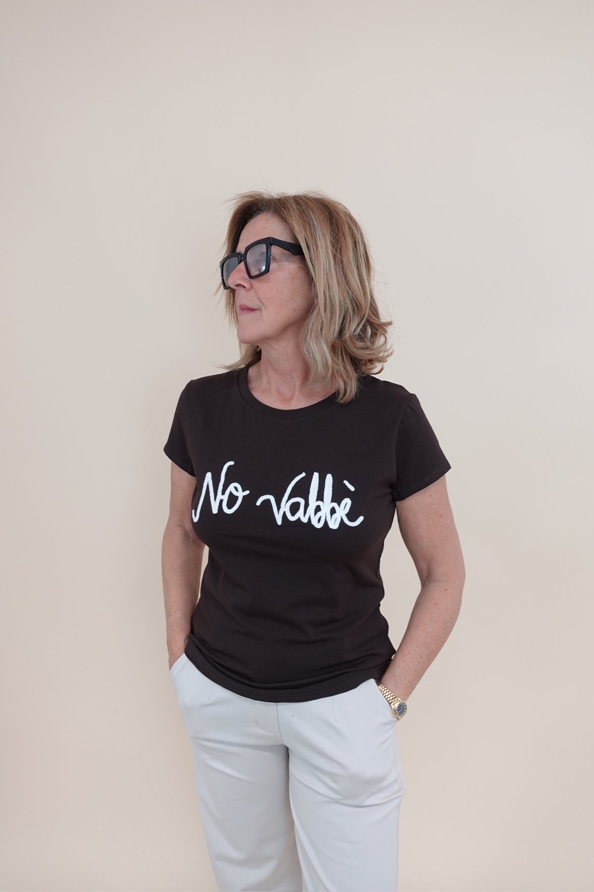 T-shirt No Vabbe Marrone