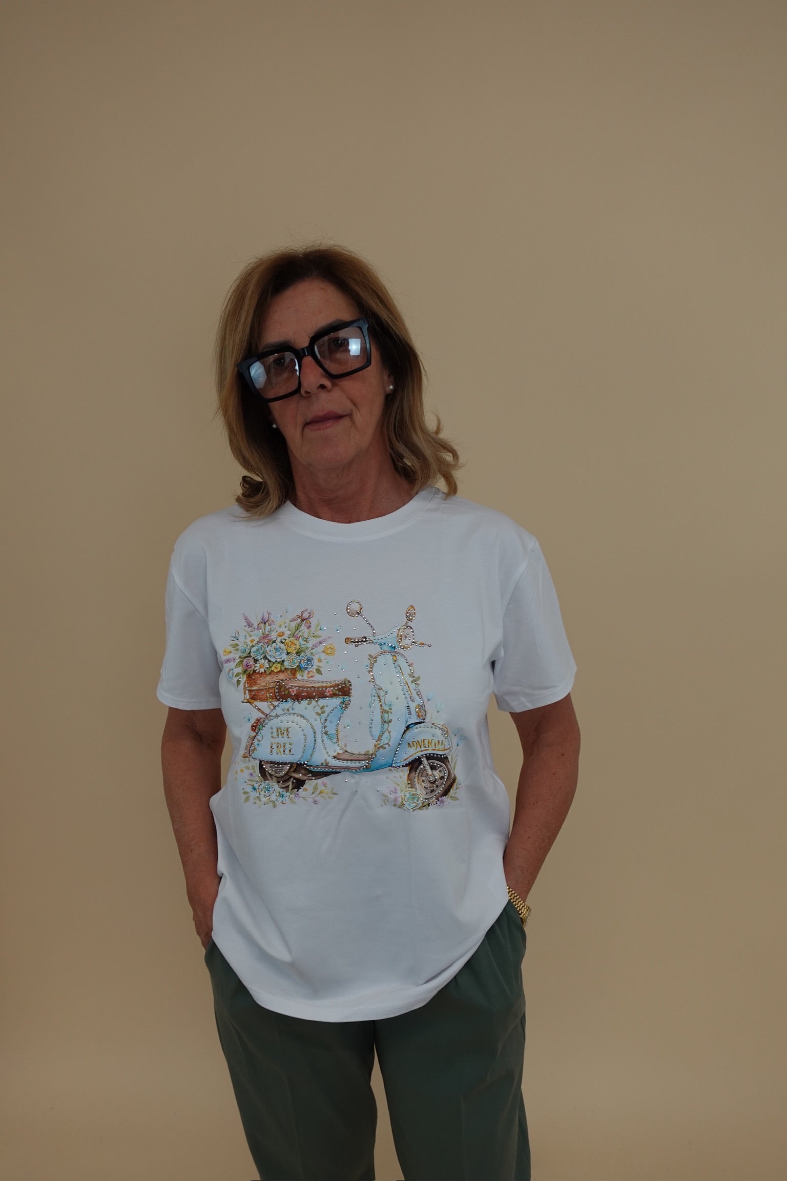 T-shirt Vespa Azzurra