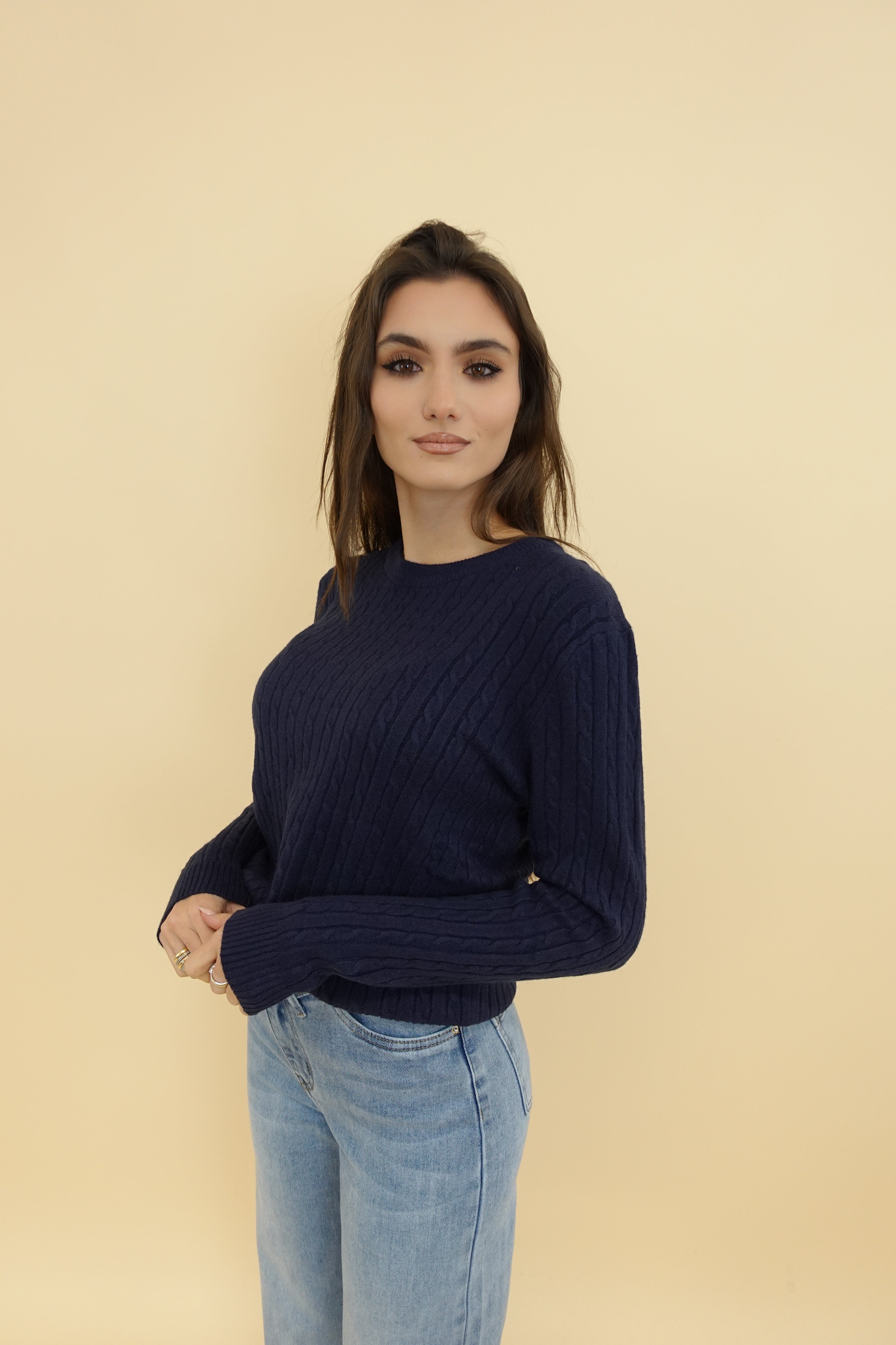 Maglioncino Treccina New Blu