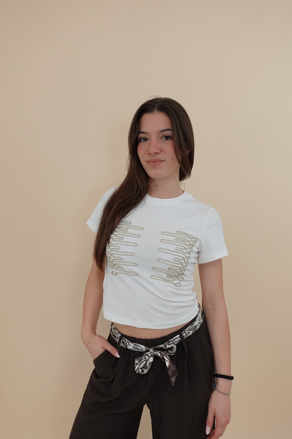 T-shirt Gold Bianca
