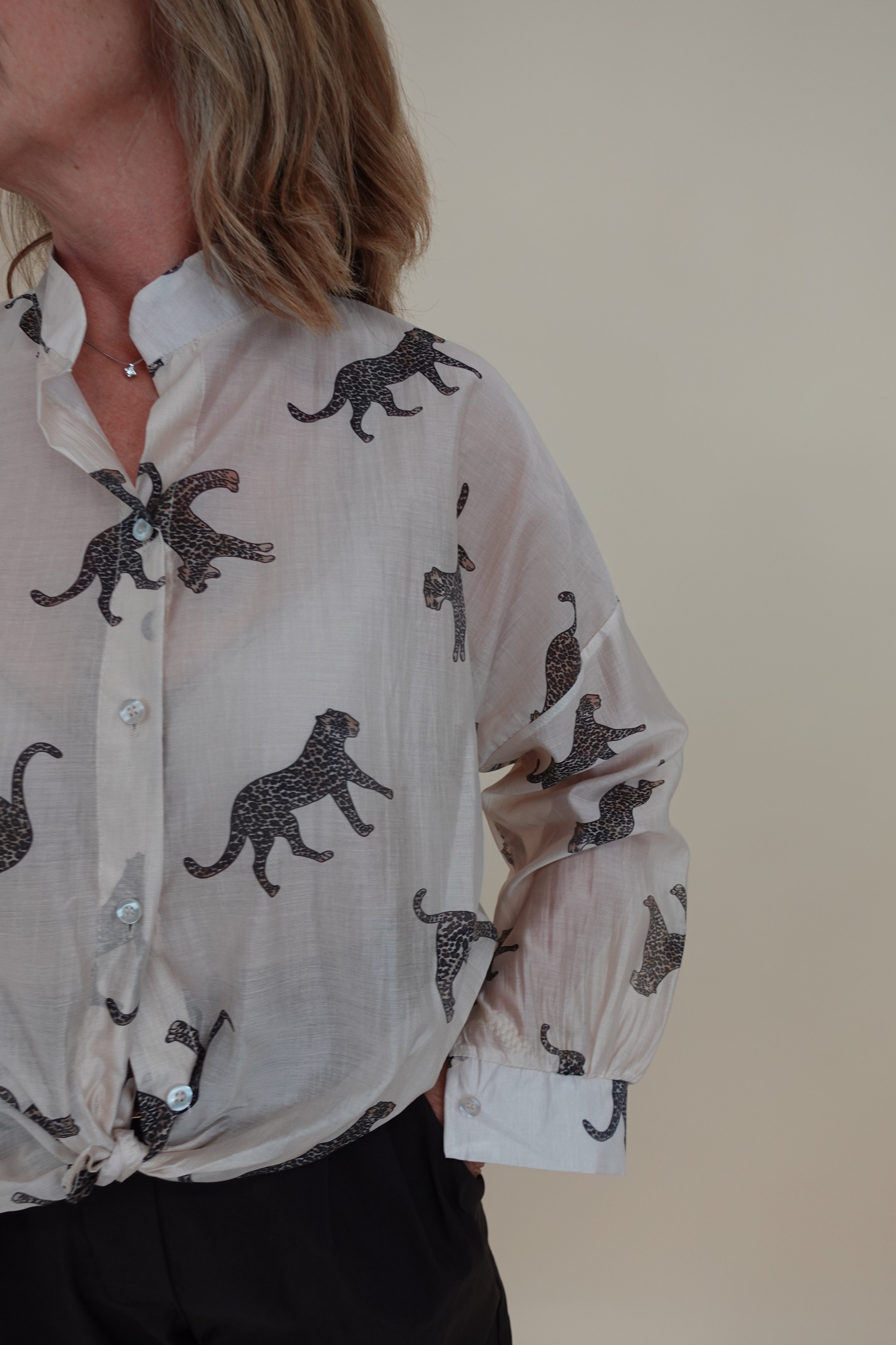 Camicia Ghepardo beige