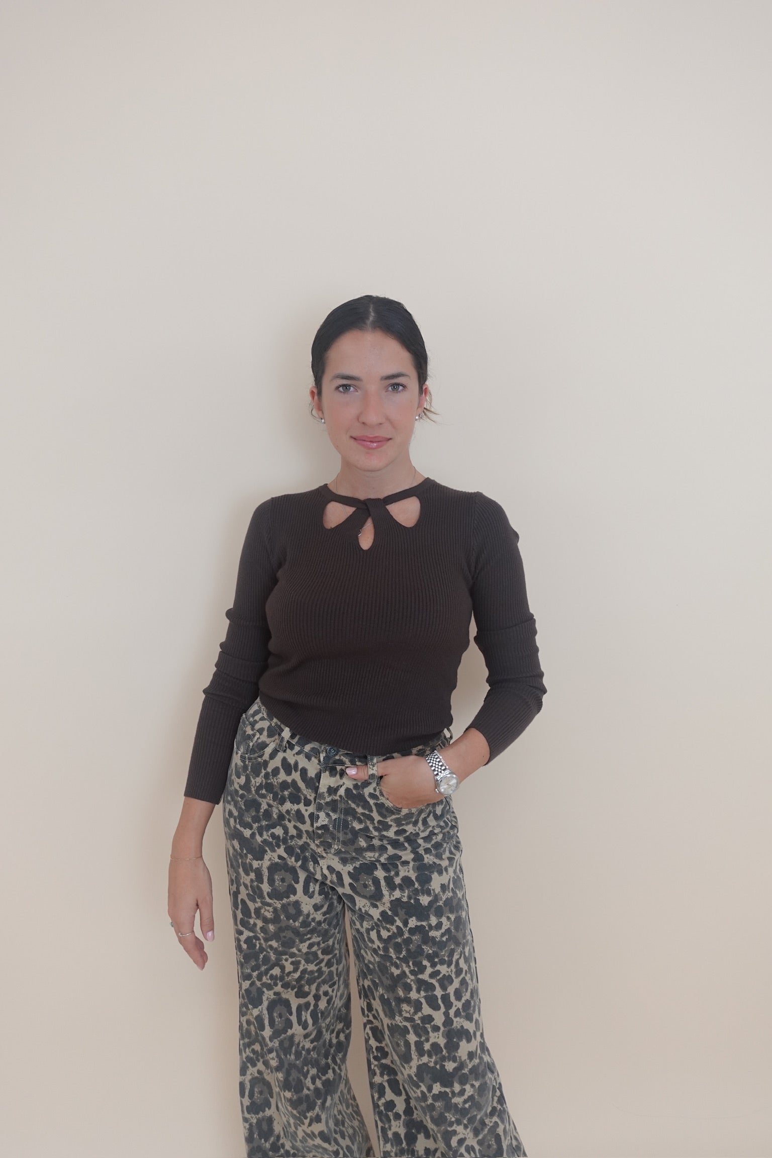 Maglioncino Cut Marrone