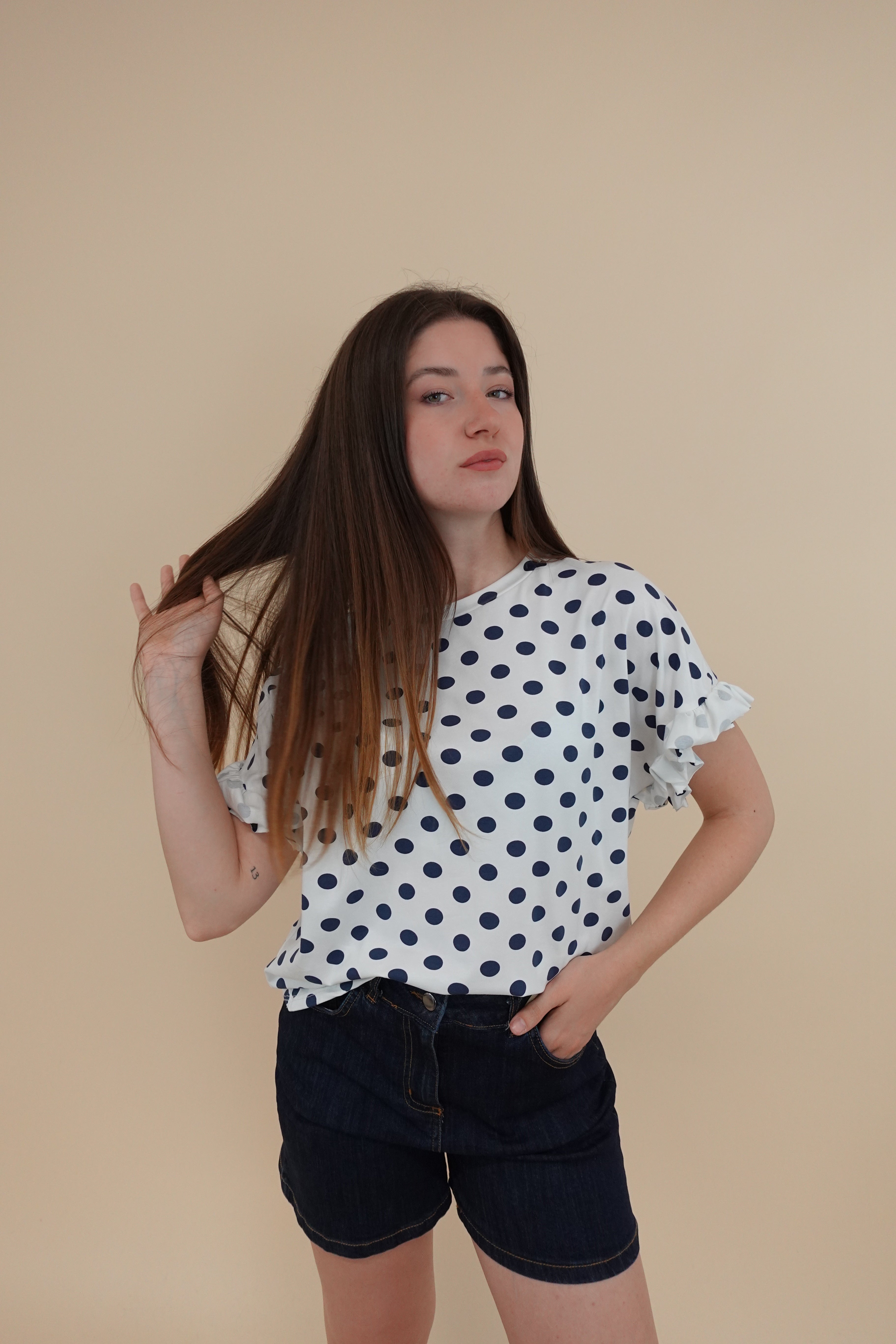 T-shirt Pois Blu