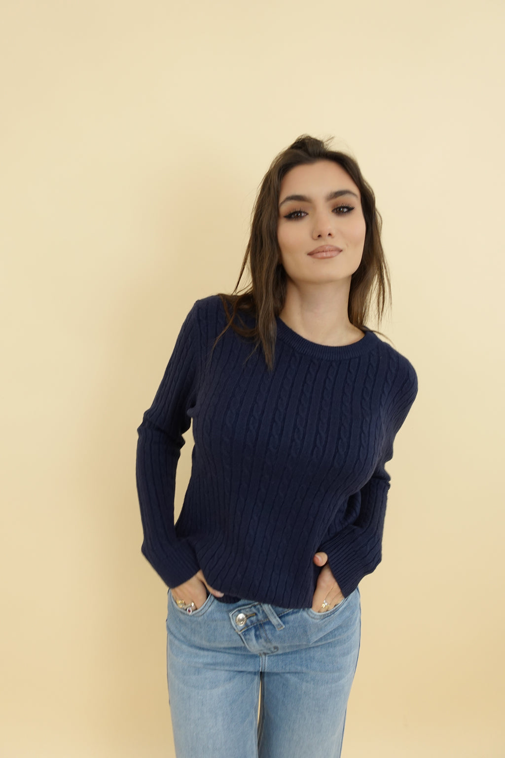 Maglioncino Treccina New Blu