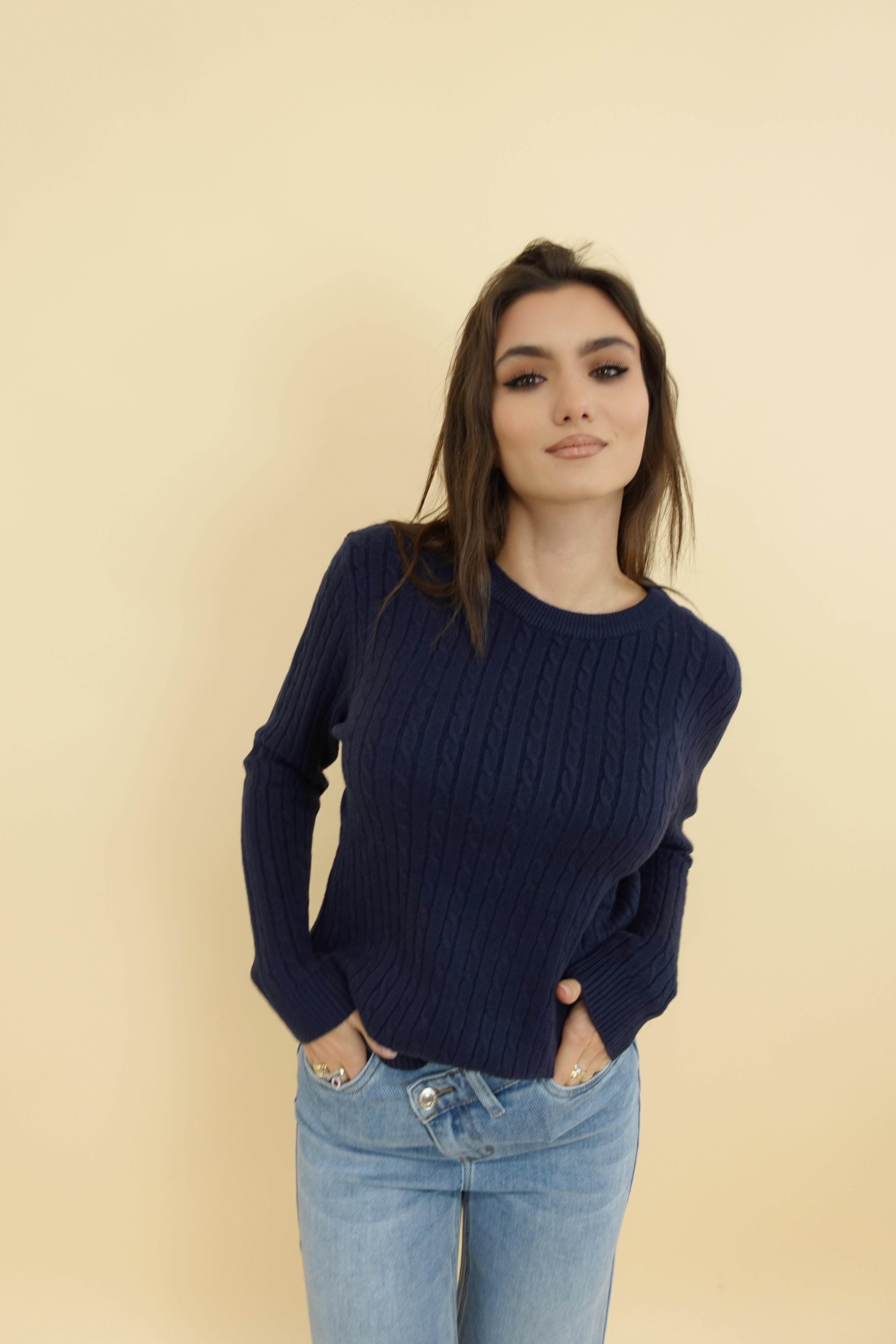 Maglioncino Treccina New Blu