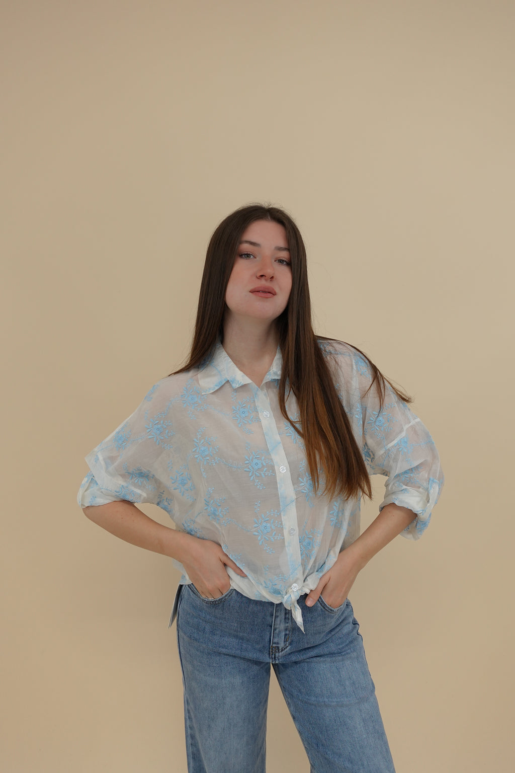 Camicia Amina Azzurra