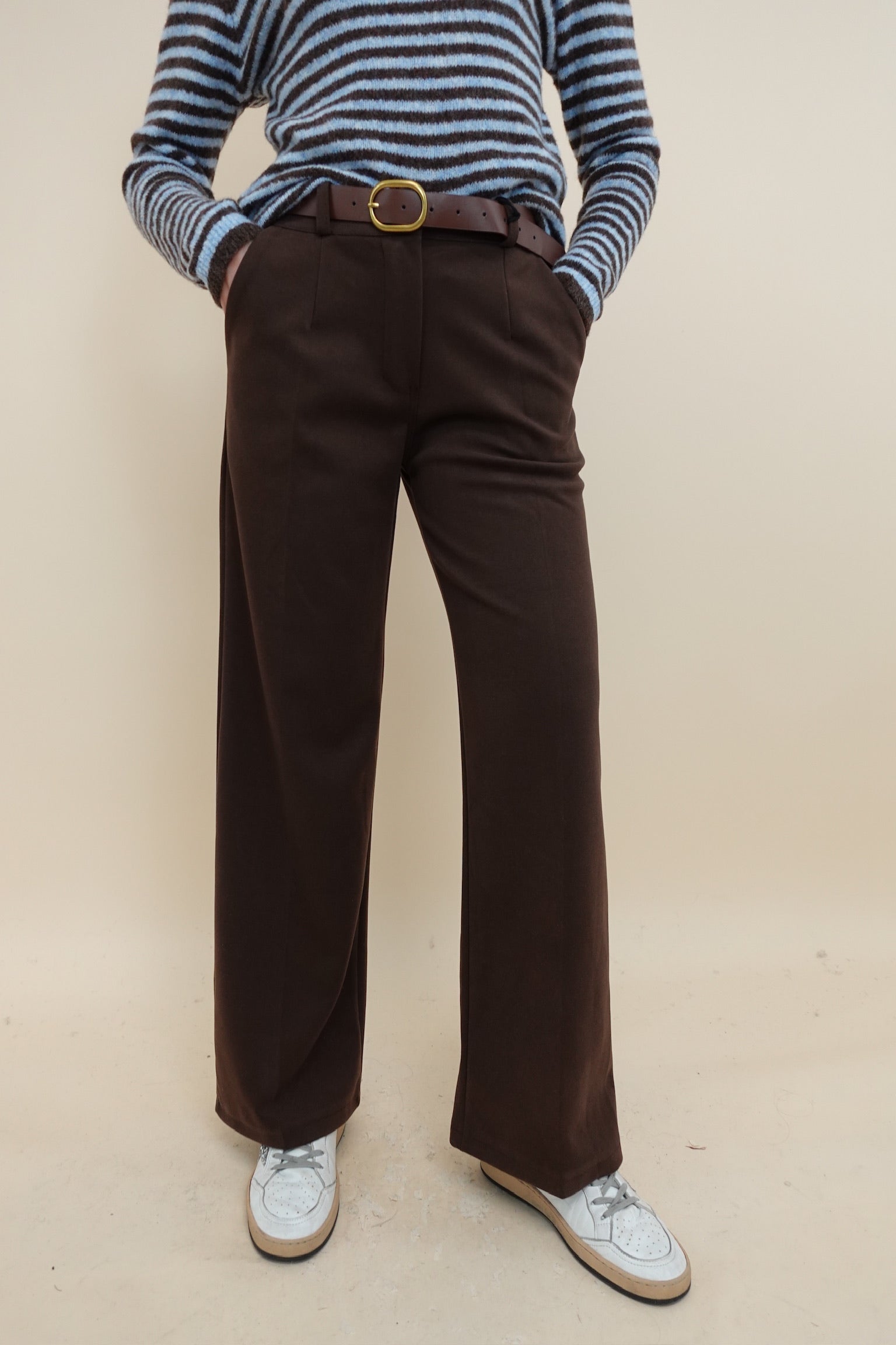 Pantalone Moda Marrone