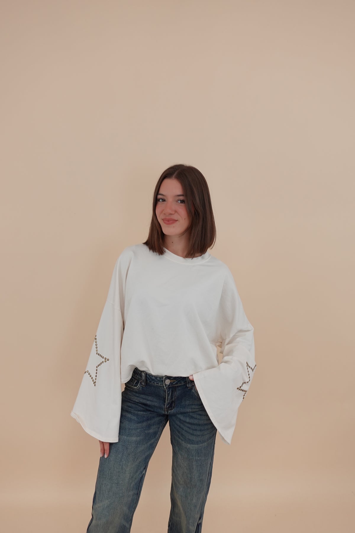 Felpa Star Bianca