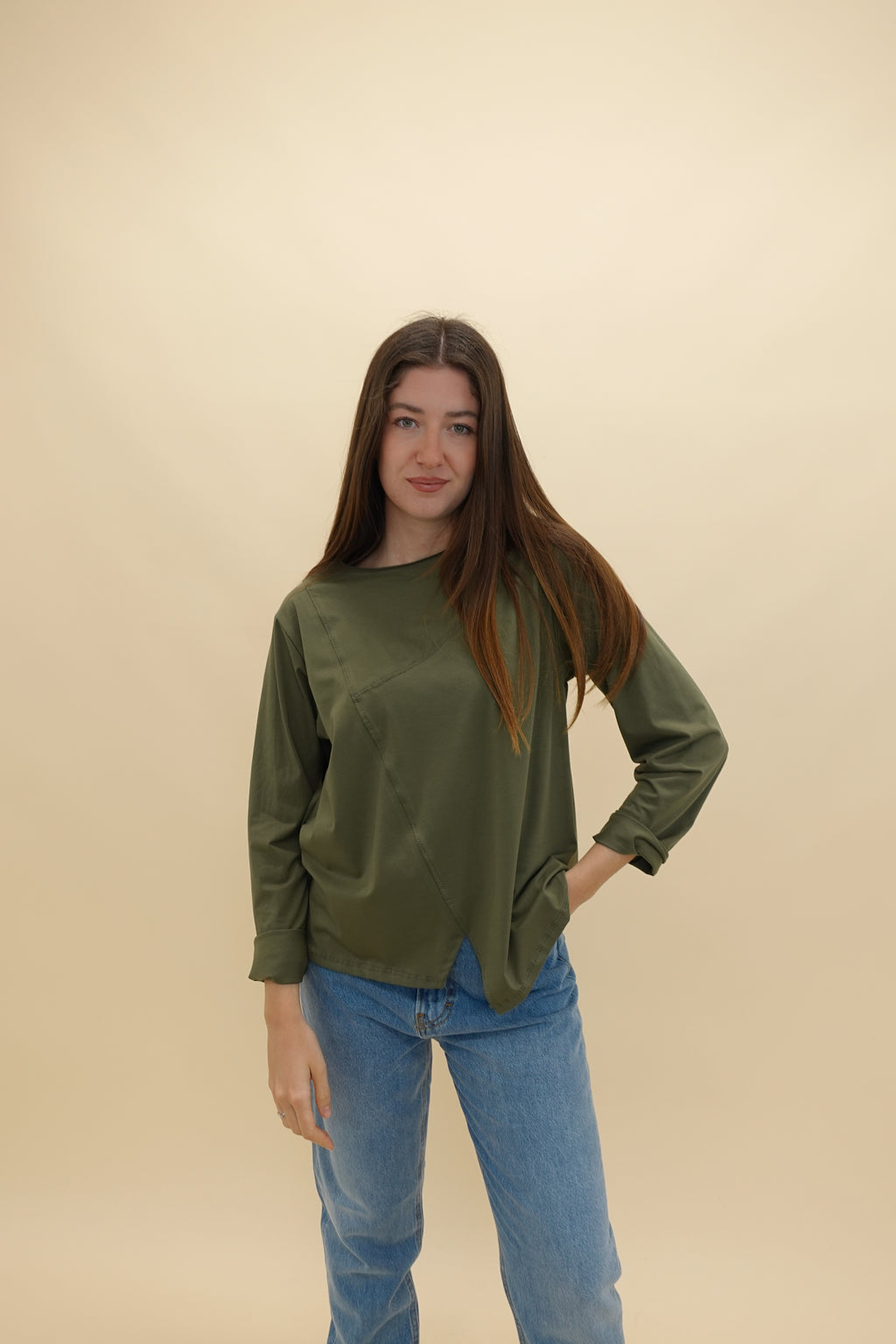 Maglia Assimmetrica Verde