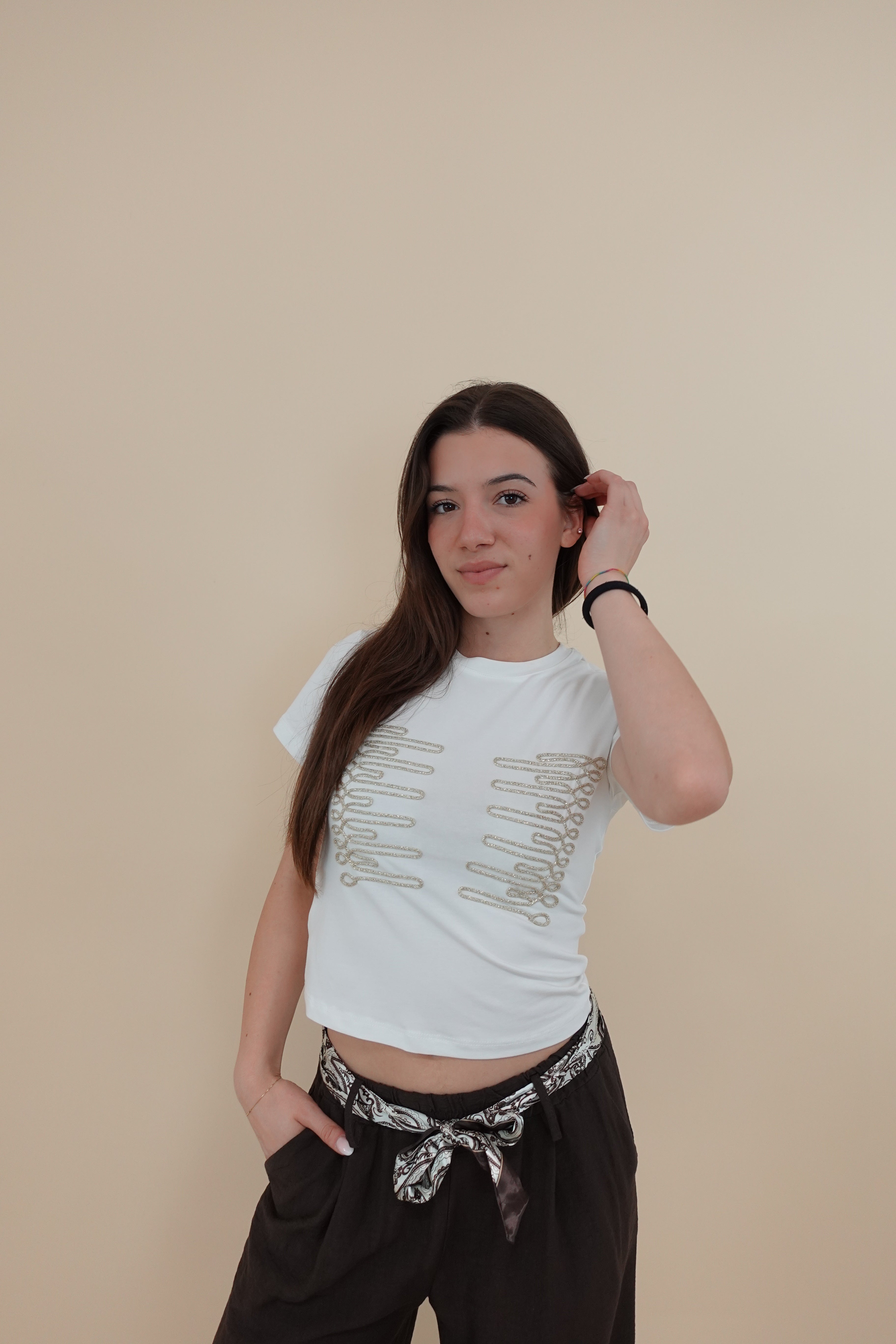 T-shirt Gold Bianca
