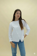 Maglia Assimmetrica Bianca