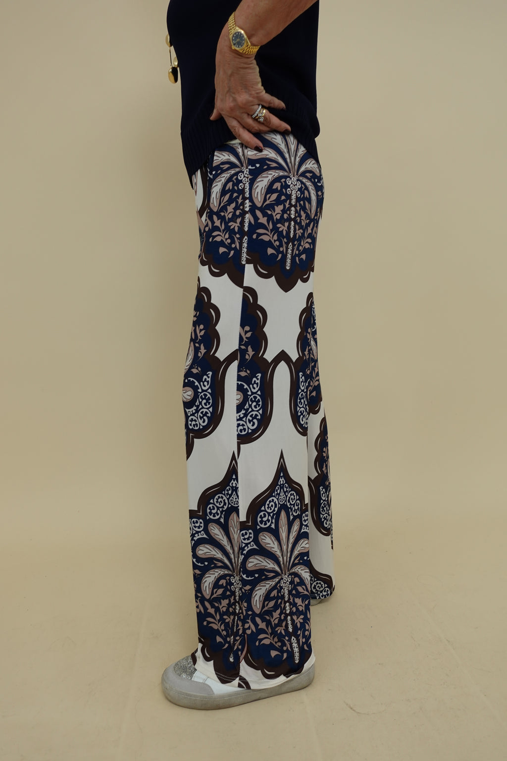 Pantalone Flowers Blu