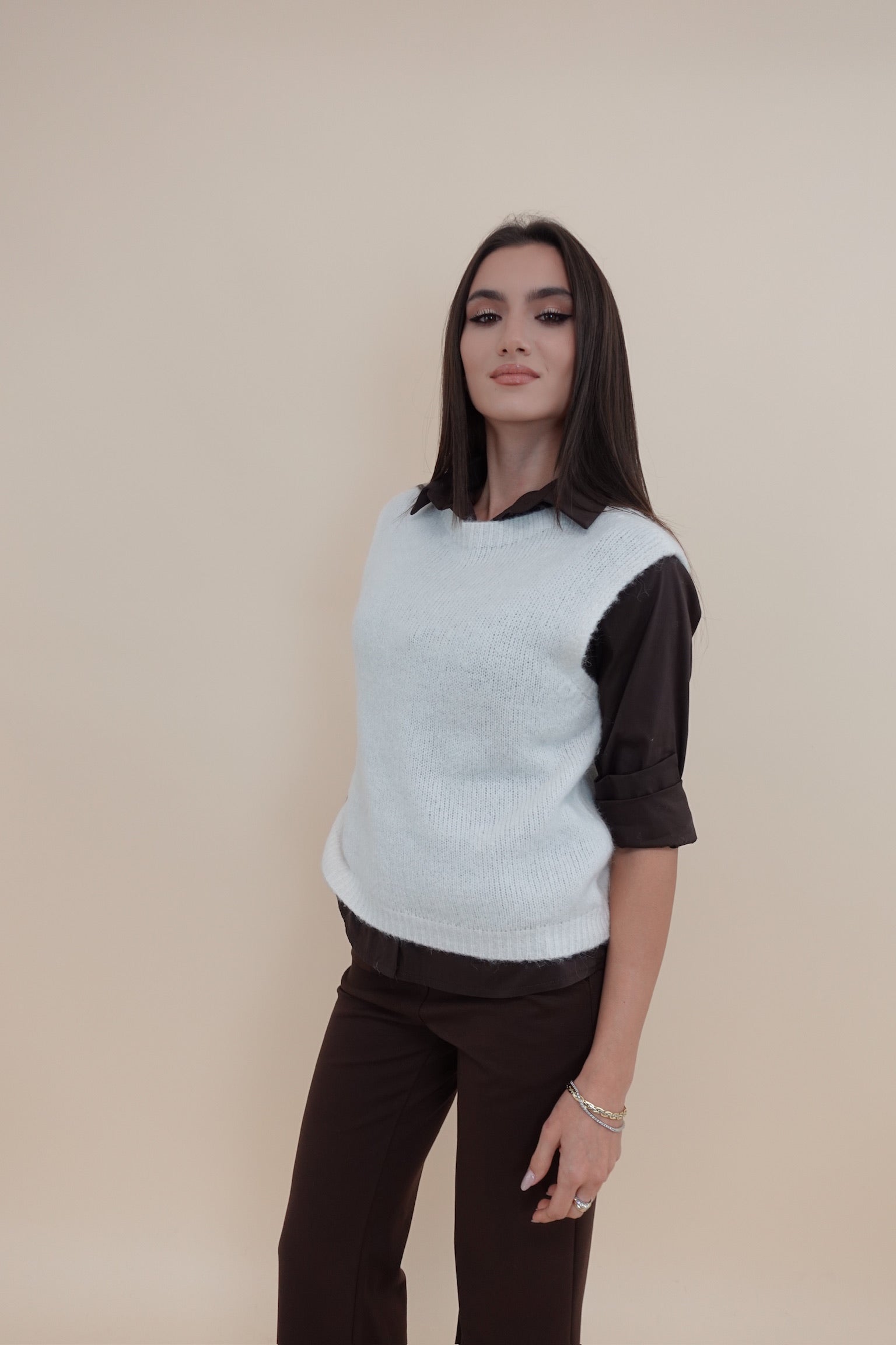 Gilet Patrizia Panna