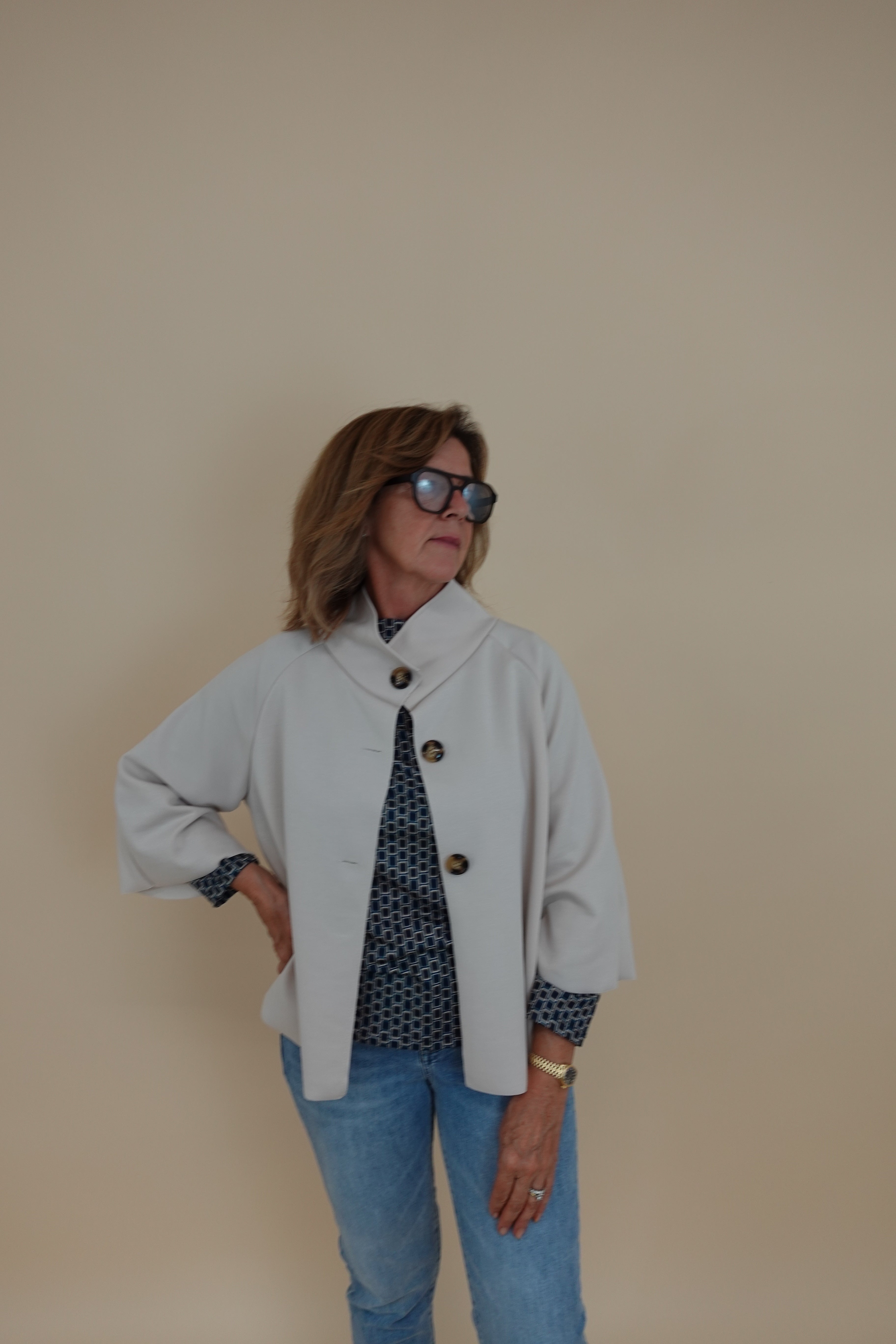 Giacca campana beige