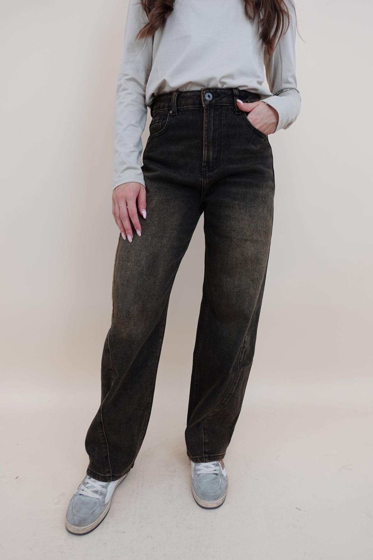 Jeans Balloon Brown