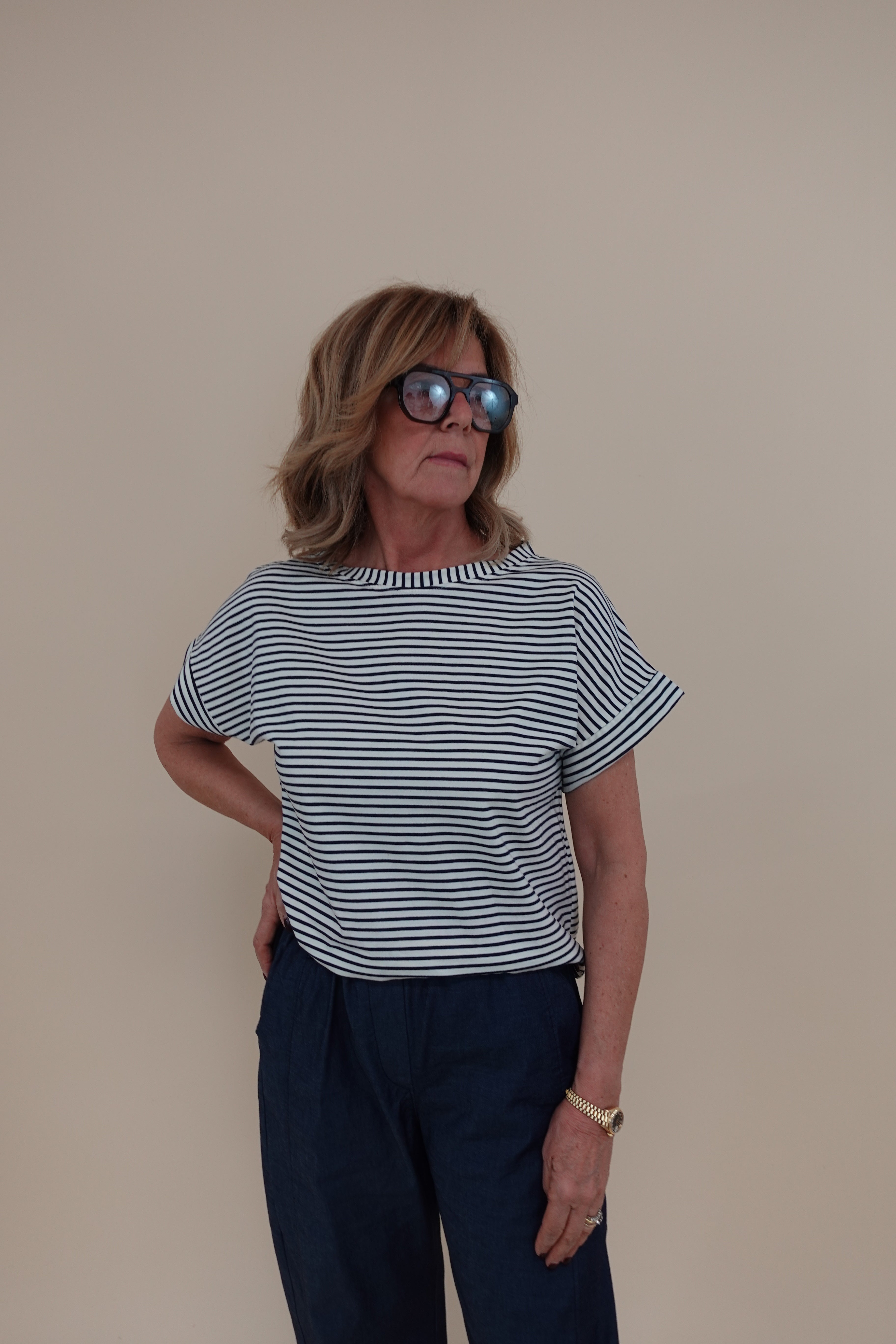 T-Shirt Line Blu