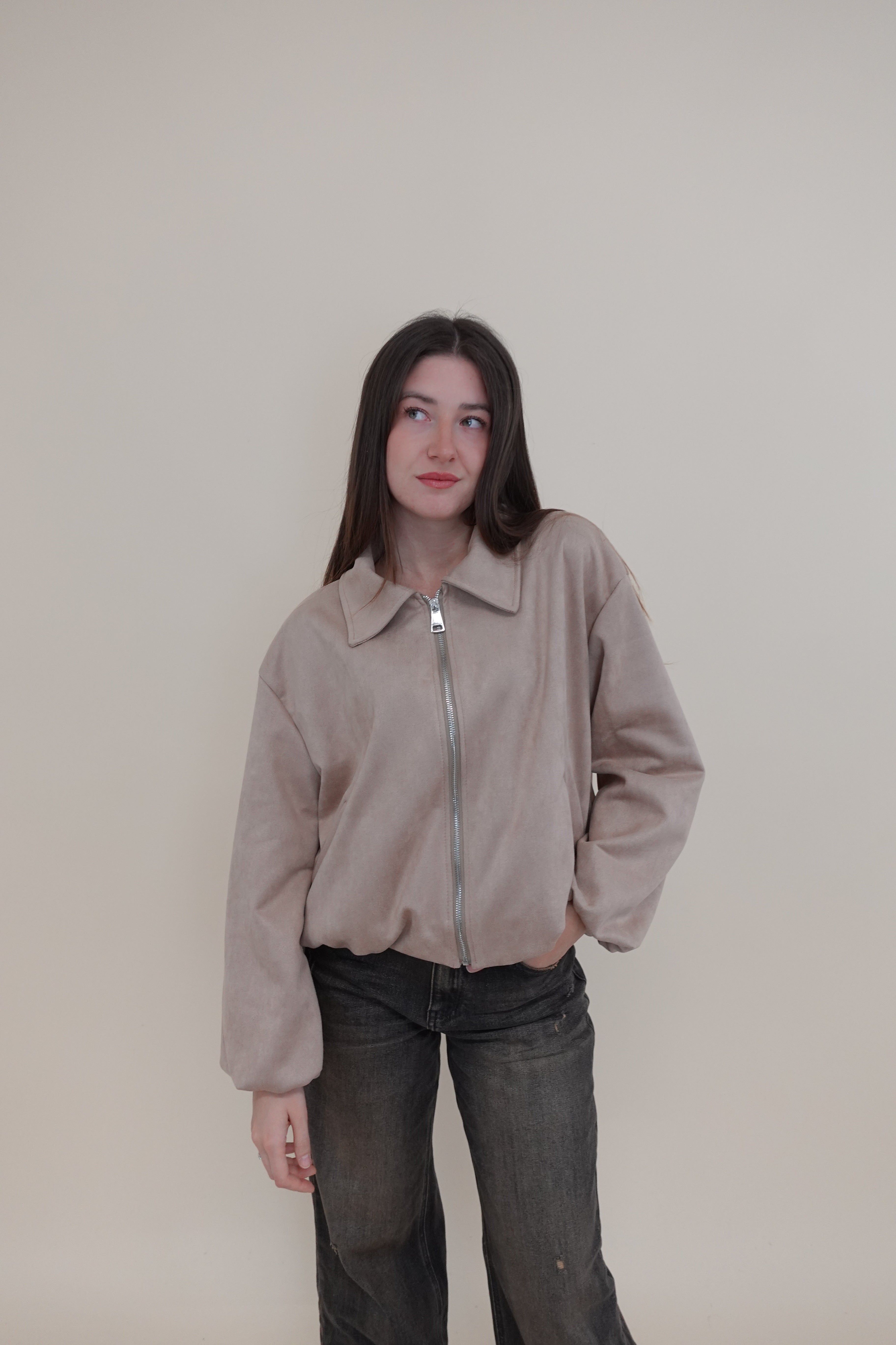Giacca Bomber Camel
