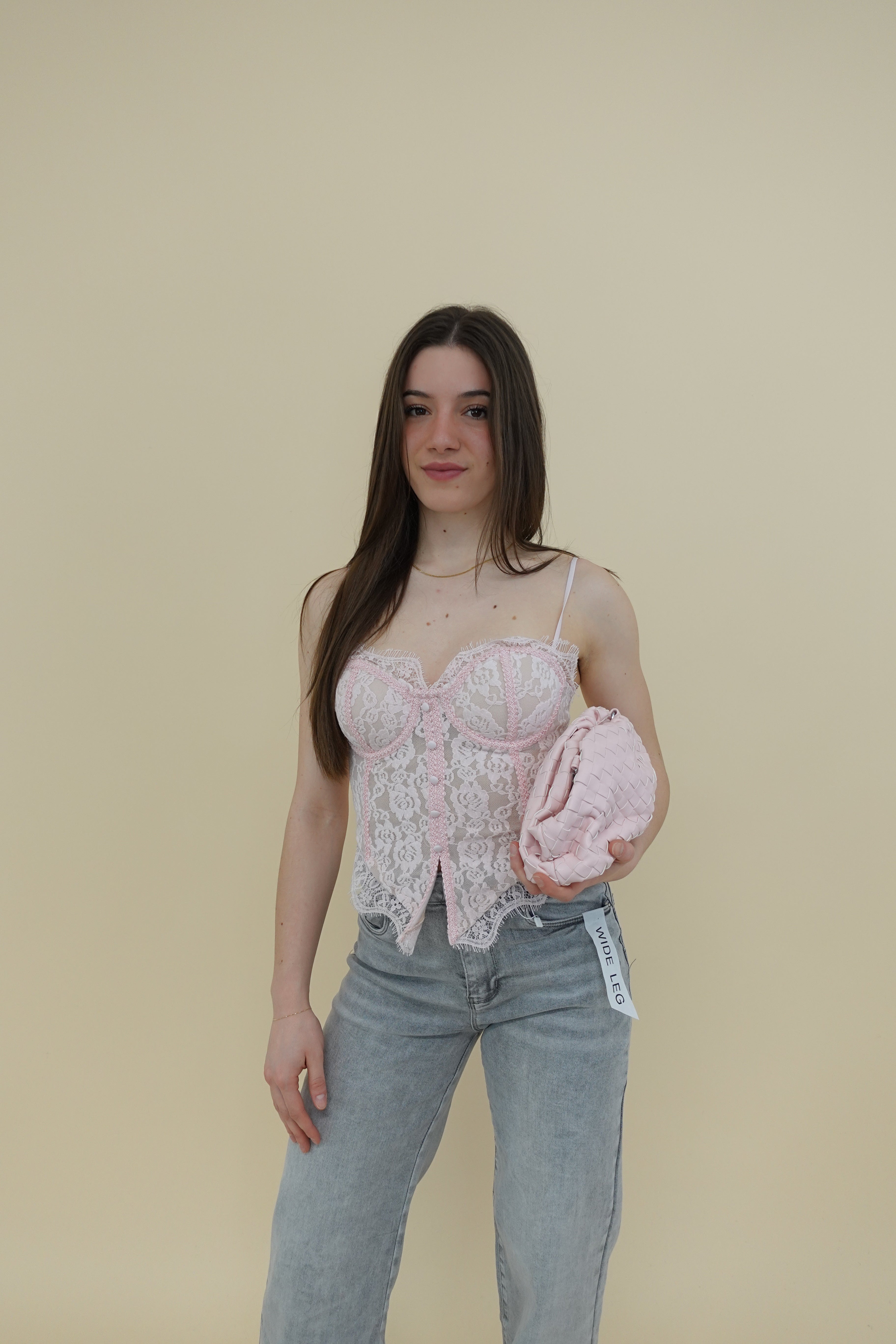 Corsetto Pizzo Rosa