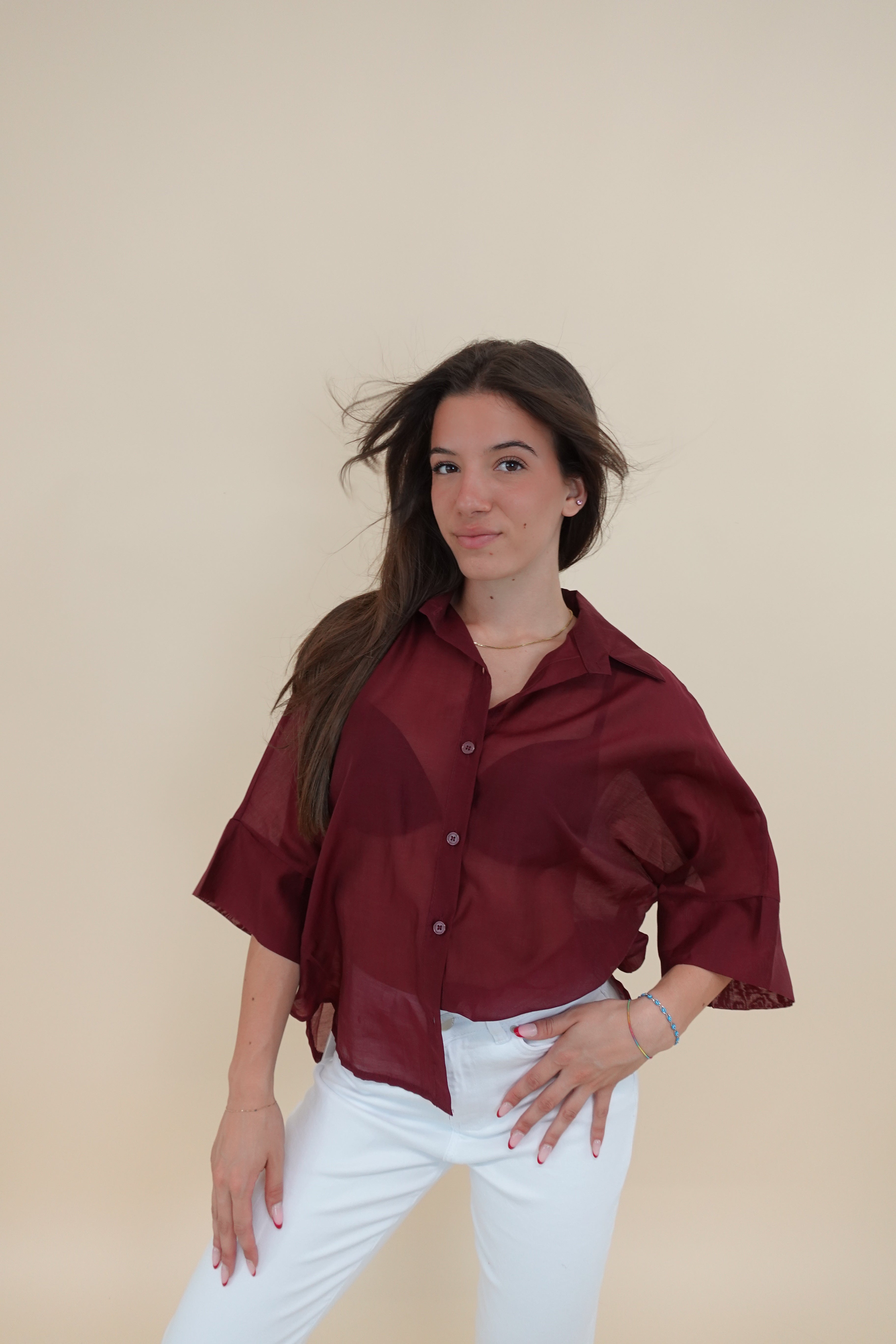 Camicia Forest Bordeaux
