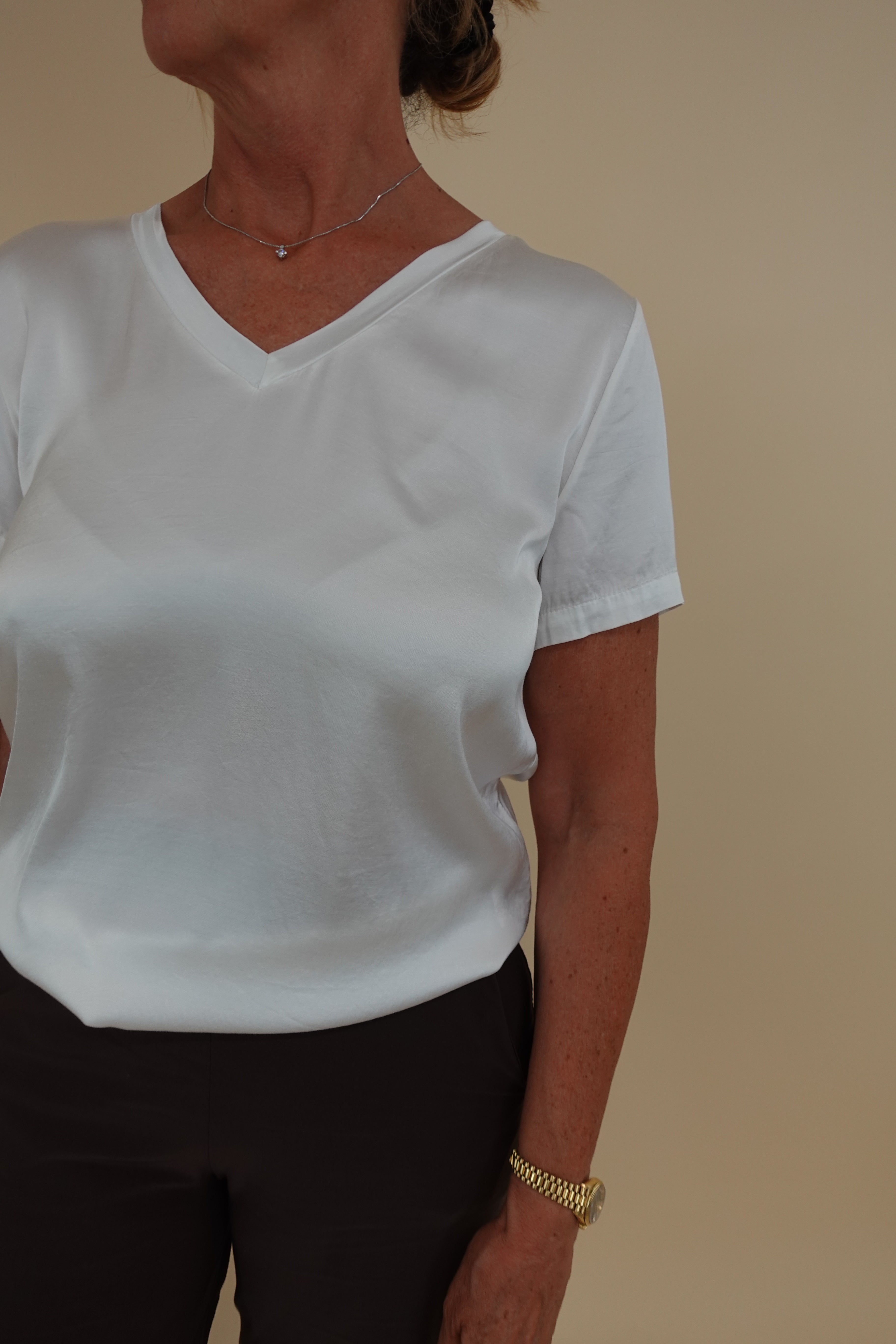Maglia Satin V Bianco