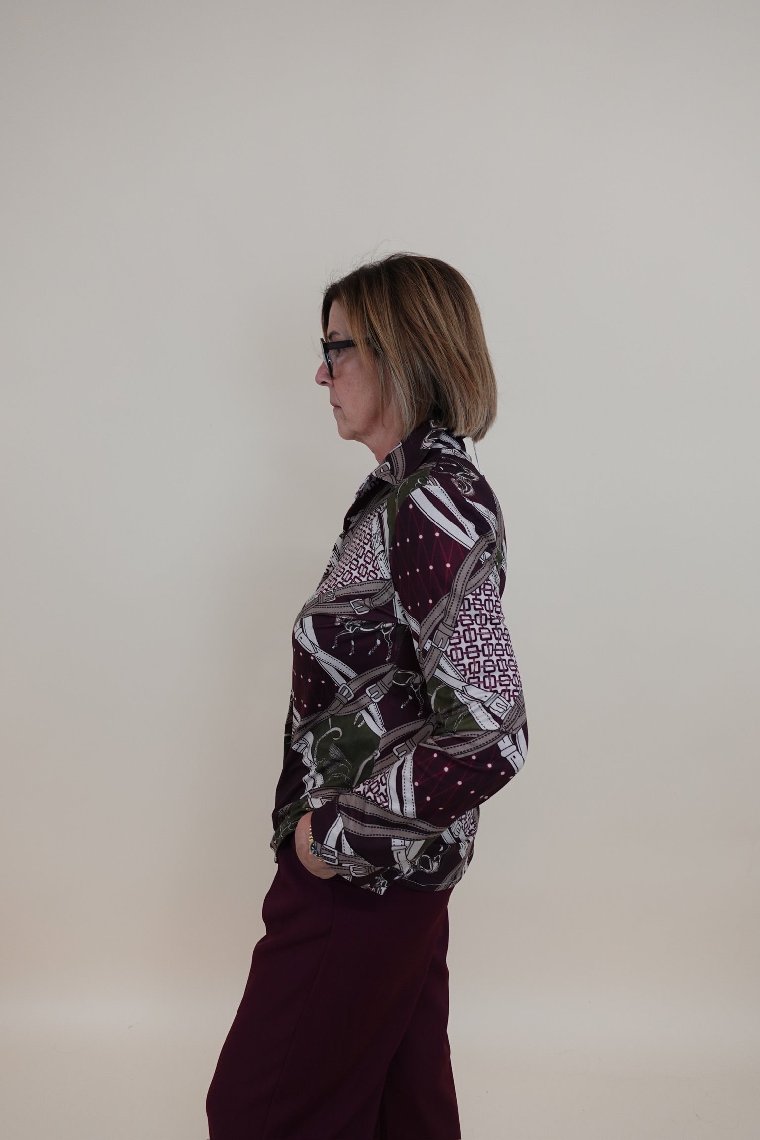 Camicia Fantasy Bordeaux
